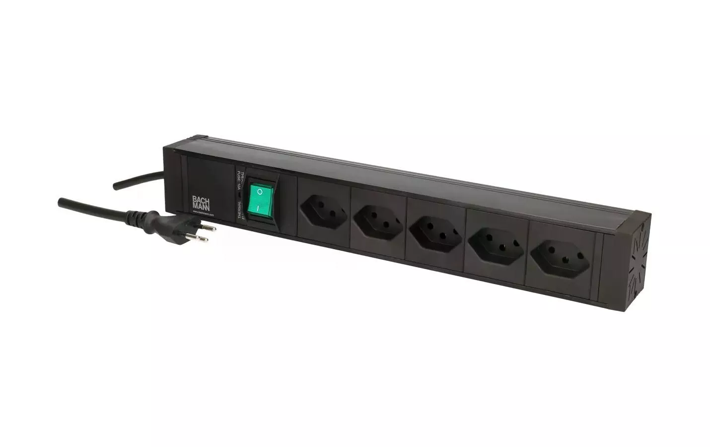 Bloc multiprises PDU 5x T13, >1HE Interrupteur, Noir