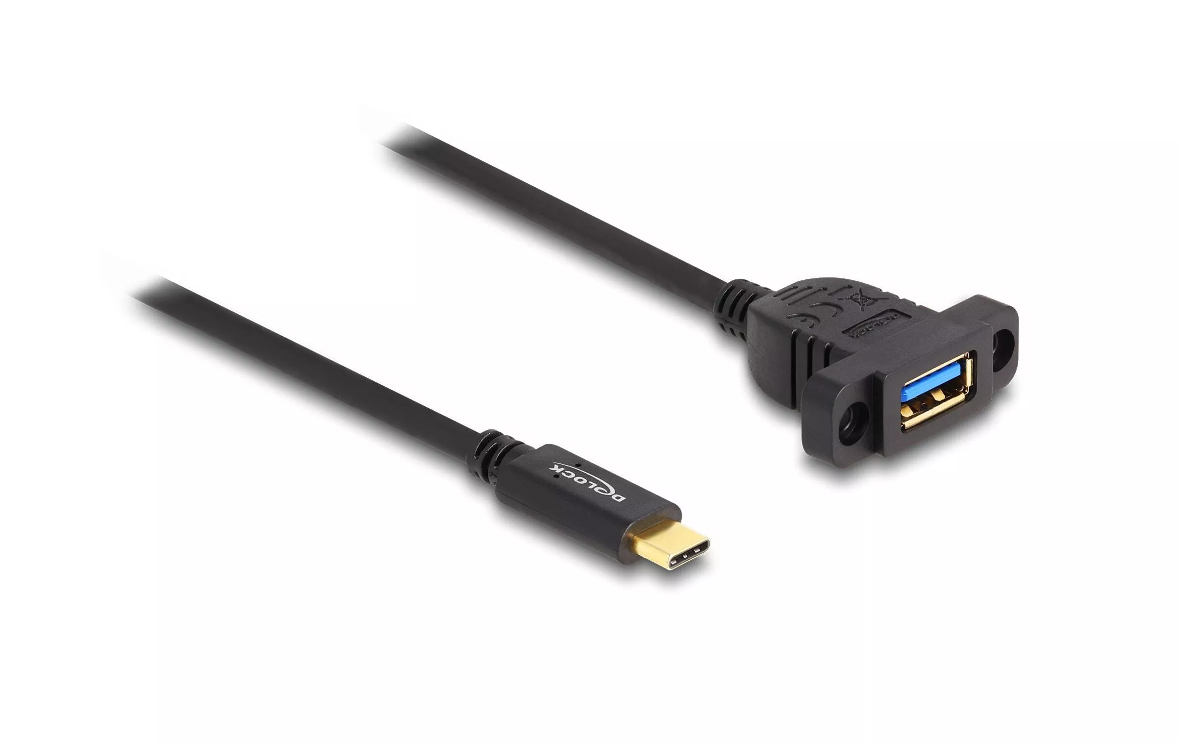 Câbles rallonges à encastrer USB 3.0 USB C - USB A 1 m