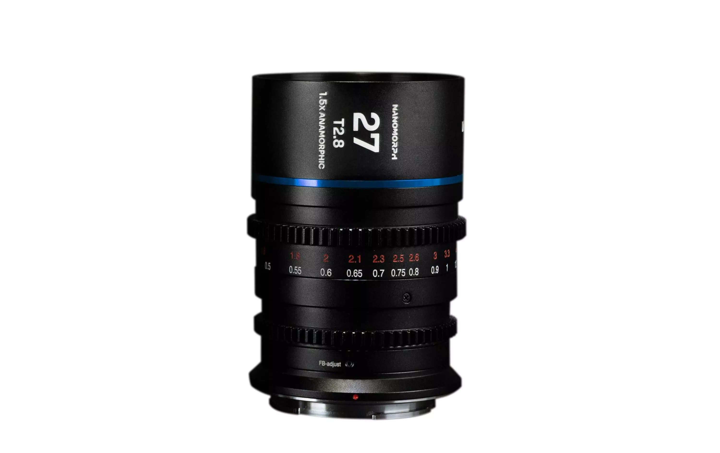 Longueur focale fixe Nanomorph 1.5X 27 mm T/2.8 (Blue) \u2013 Sony E-Mount