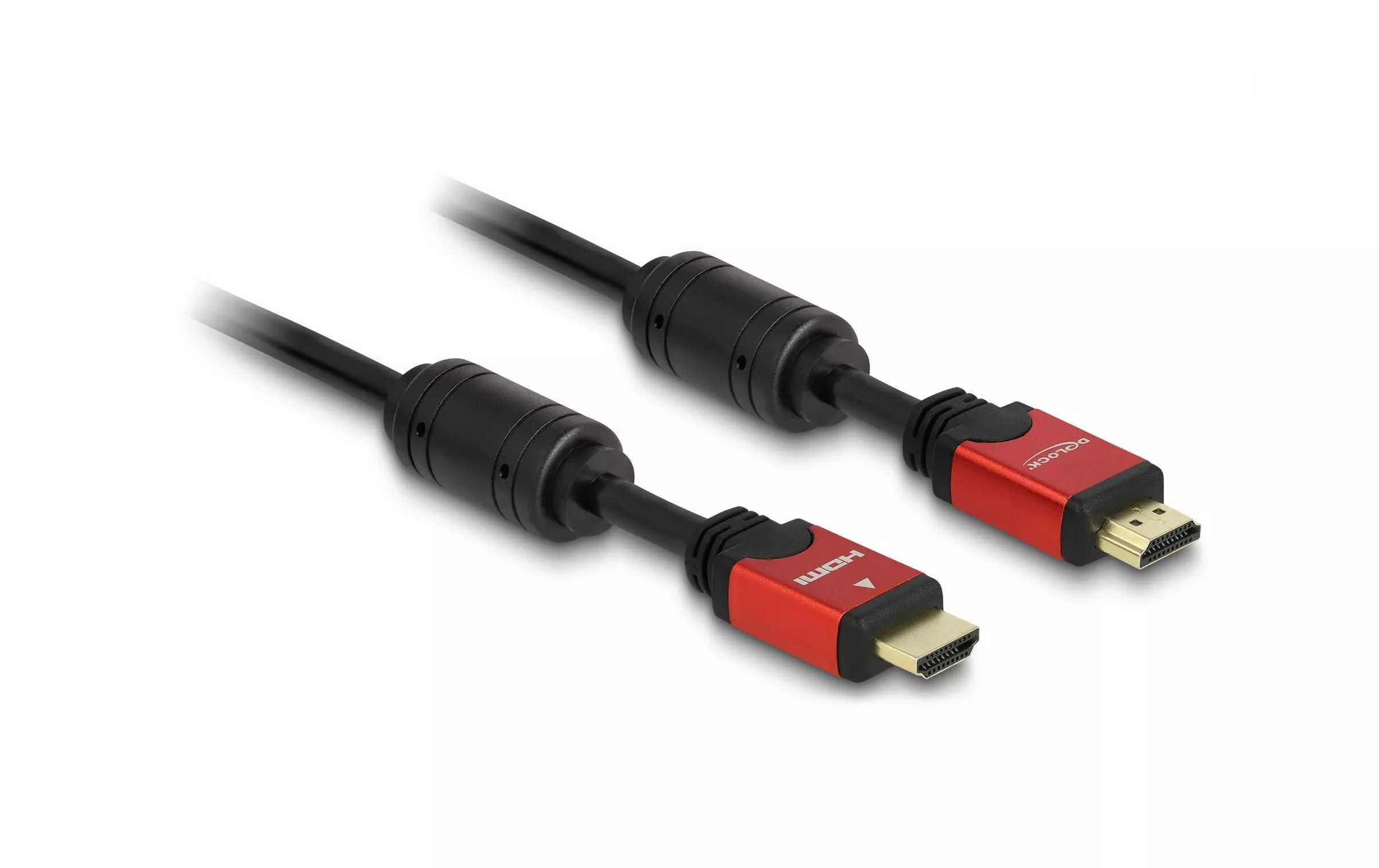 Câble 4K 30Hz HDMI - HDMI, 2 m, Rouge/Noir