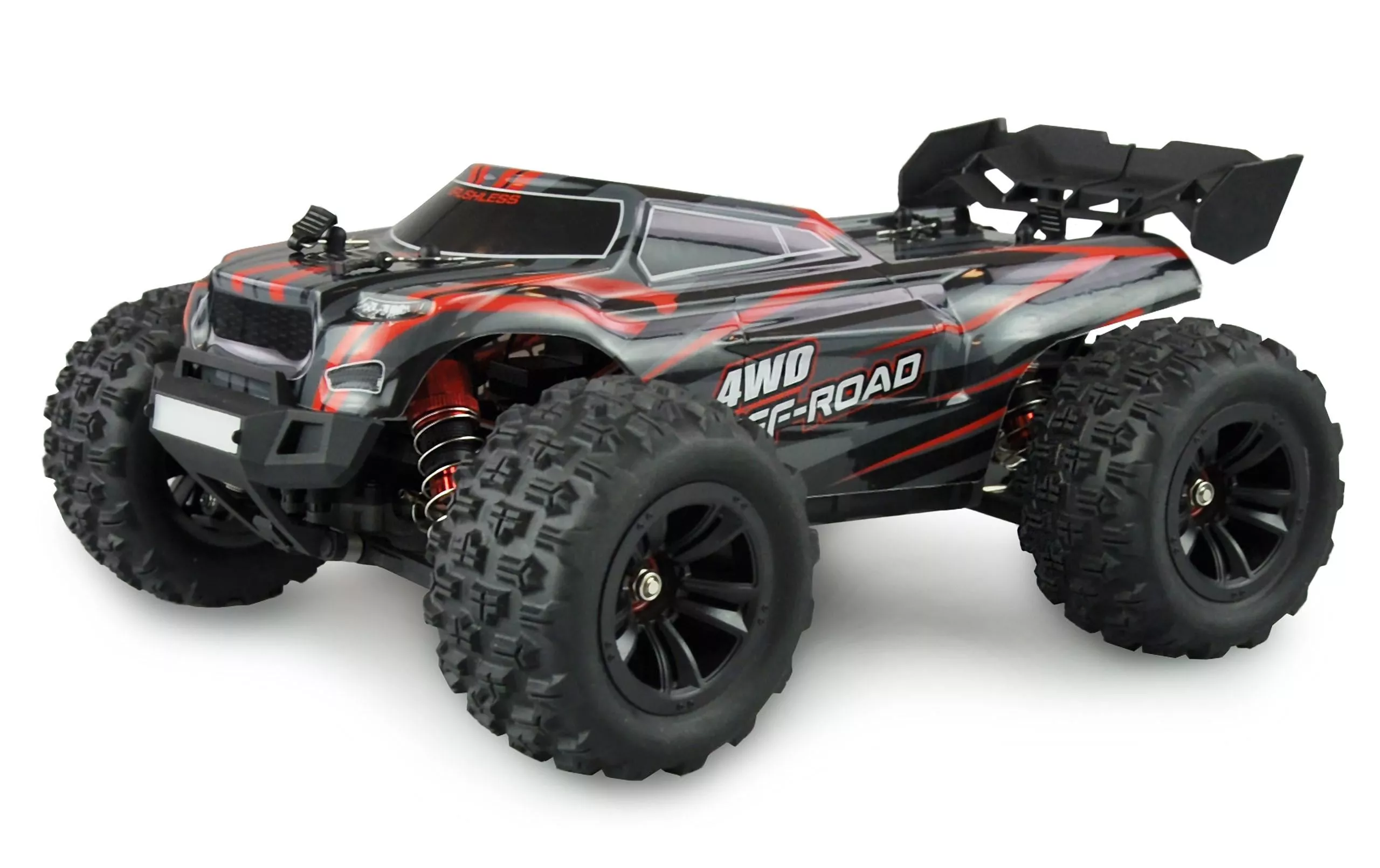 Truggy Hyper GO Brushless 4WD, noir/rouge, 1:16, RTR