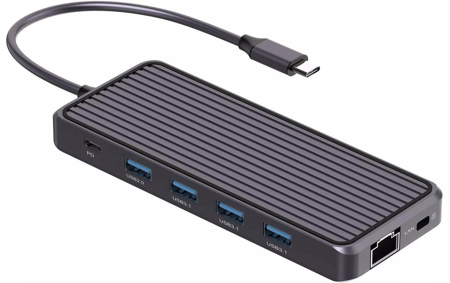 Station d\'accueil 6 in 1 Hub USB-C \u2013 HDMI/USB-A/DP/RJ-45/3.5mm