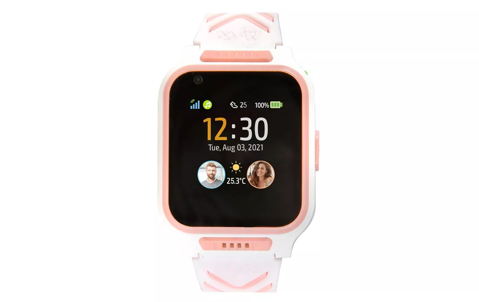 Smartwatch Montre GPS pour enfants MyKi 4 Blanc/rose avec carte SIM