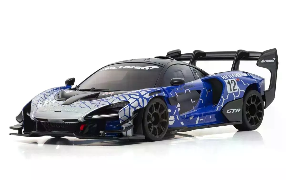 Kyosho Mini Z MR-03 McLaren Senna GTR, bleu RWD, 1:27, Readyset