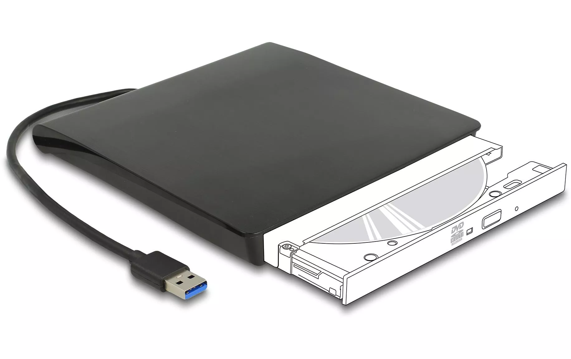 Externes Gehäuse USB Typ-A - 5.25" Slim SATA Laufwerke
