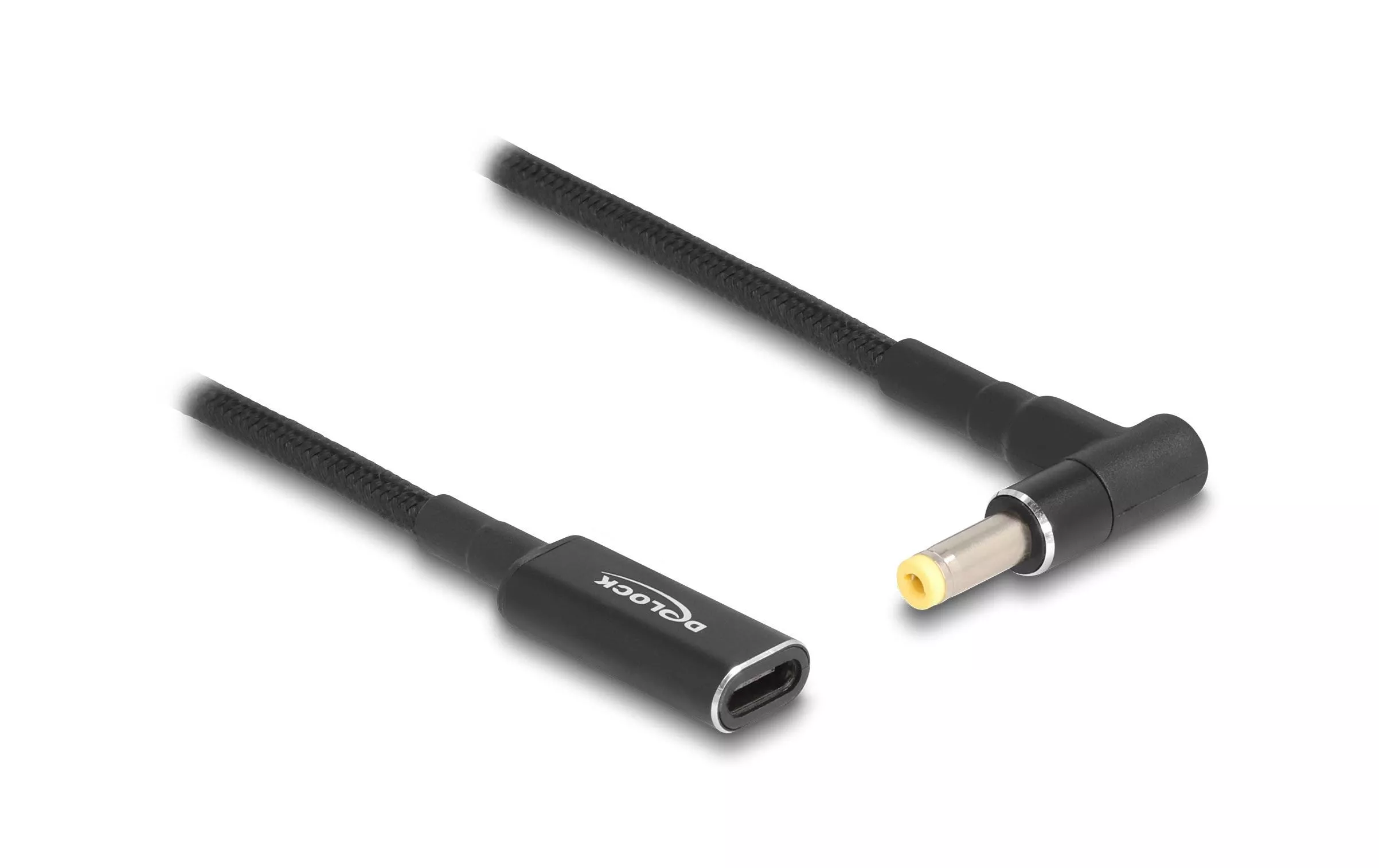 Câble de chargement USB-C à HP 4.8 x 1.7 mm angulé à 90°, 15 cm