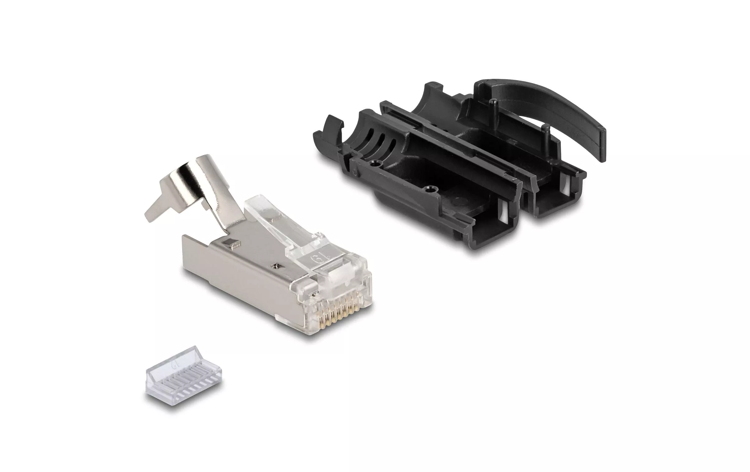 Connecteur RJ45, S/FTP, Cat.6A 25 Pièce/s, Noir