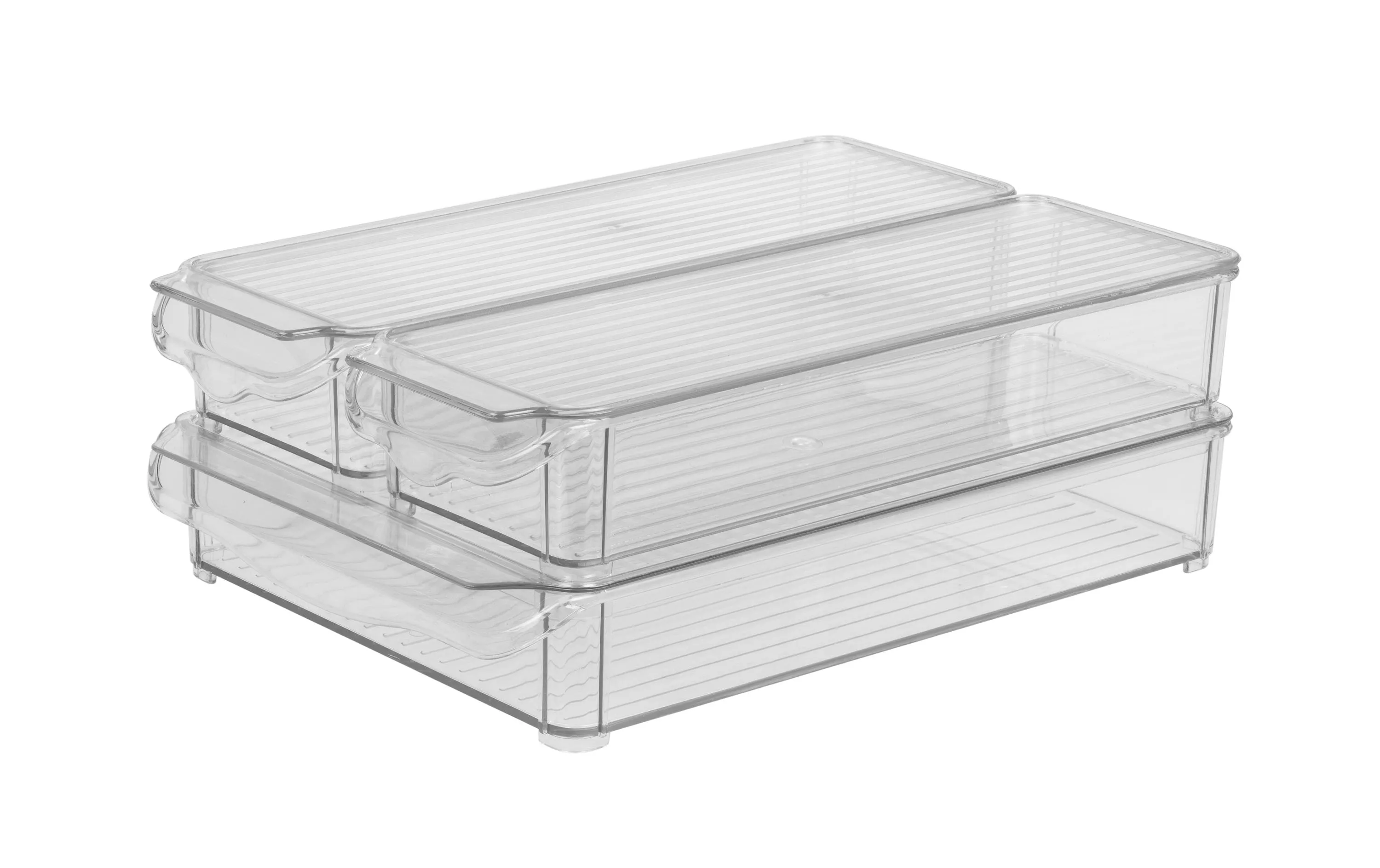 Kühlschrankorganizer 3-teilig, Transparent