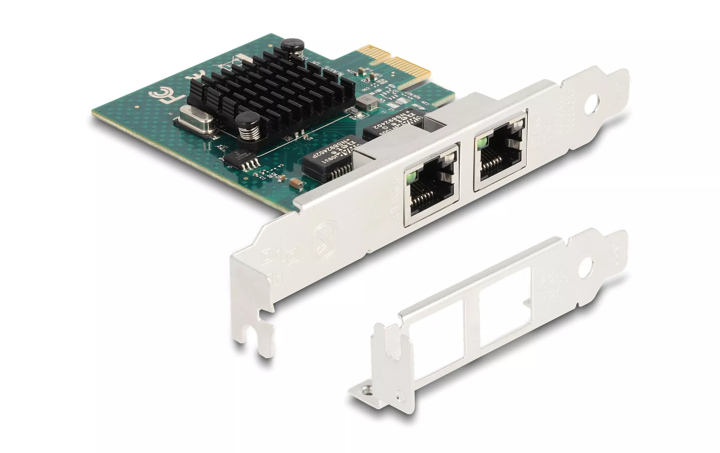 Carte réseau 2x RJ45 Gigabit, PCI-Express x1