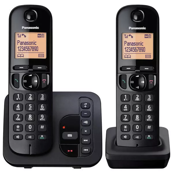PANASONIC - Téléphone fixe sans fil KX-TGC220 - Argent