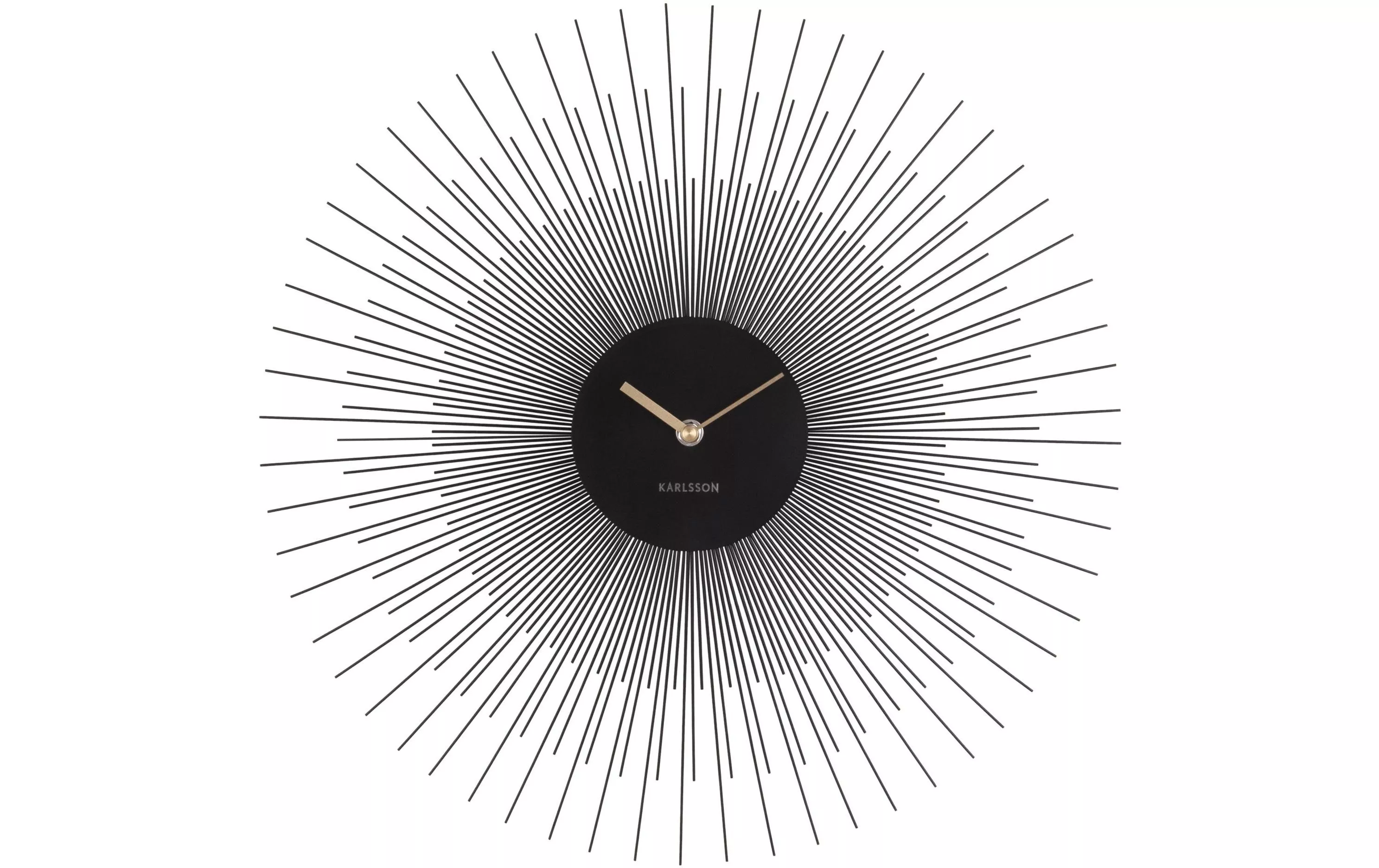 Horloge murale Peony Ø 45 cm, Noir