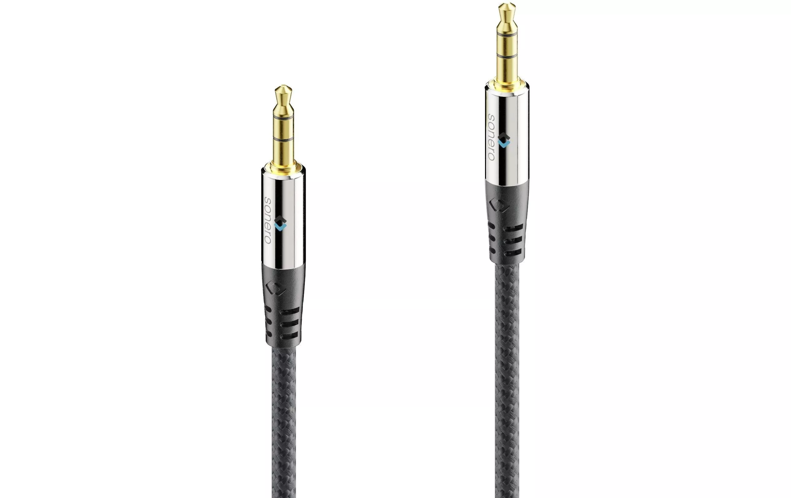 Câble audio Jack 3.5 mm avec gaine en nylon 2 m