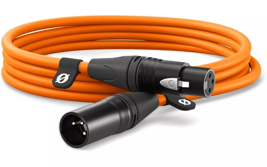 XLR-Kabel XLRm-XLRf 3 m, Orange