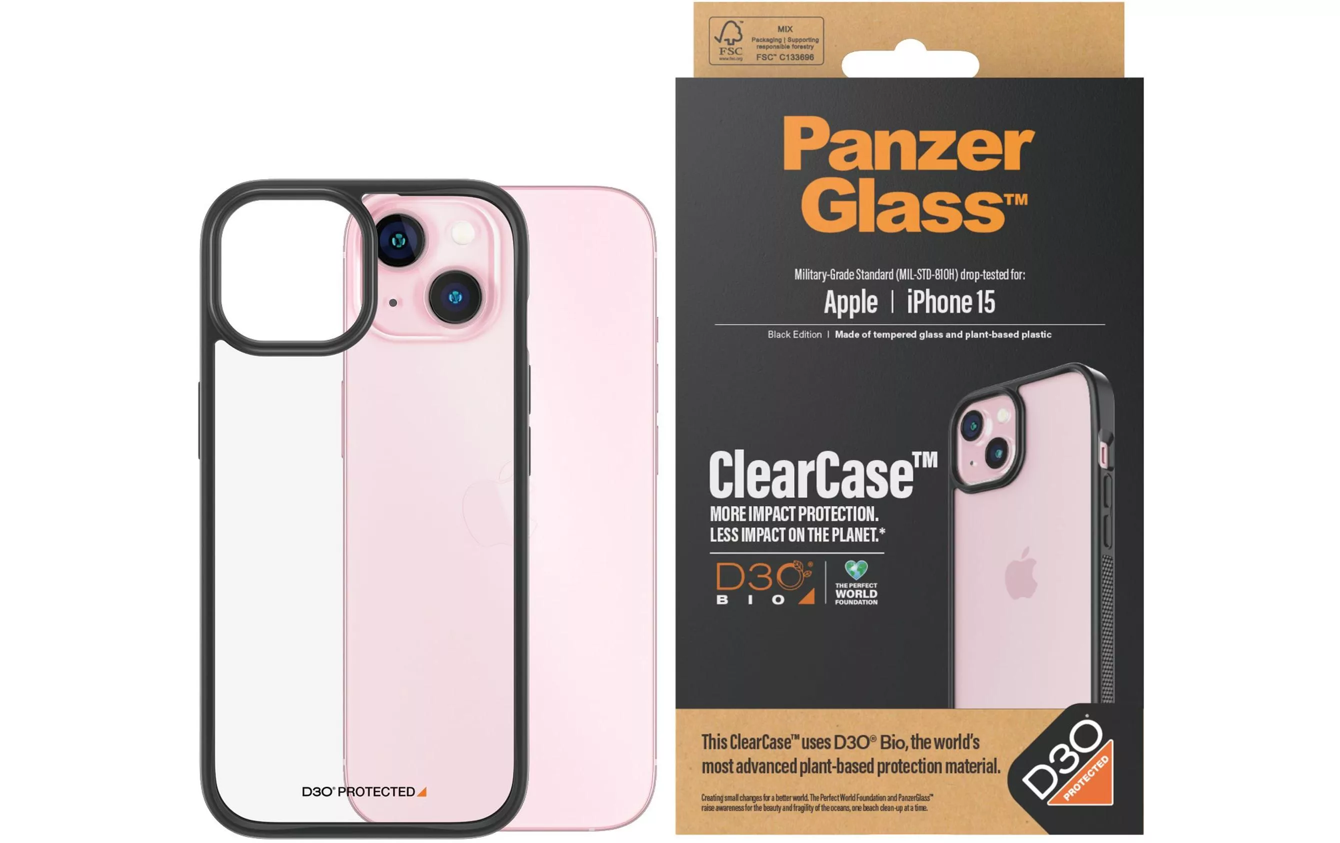 Coque arrière ClearCase iPhone 15