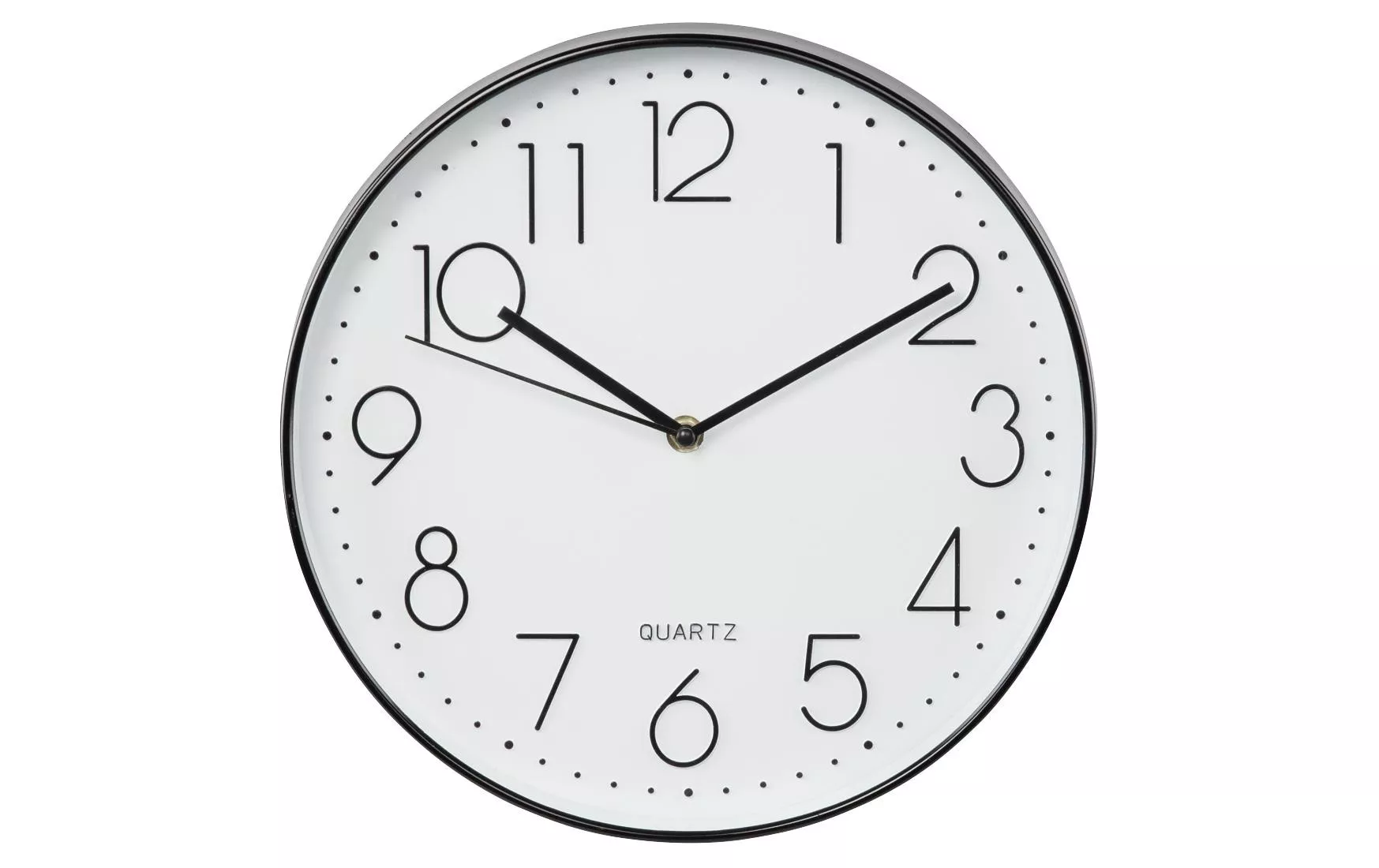 Horloge murale Elegance Ø 30 cm, Noir/Blanc