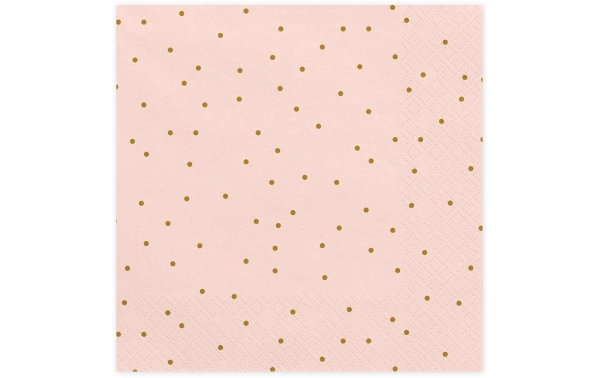 Tovaglioli di carta Partydeco a pois 33 cm x 33 cm, 20 pezzi, rosa chiaro -  Tovaglioli