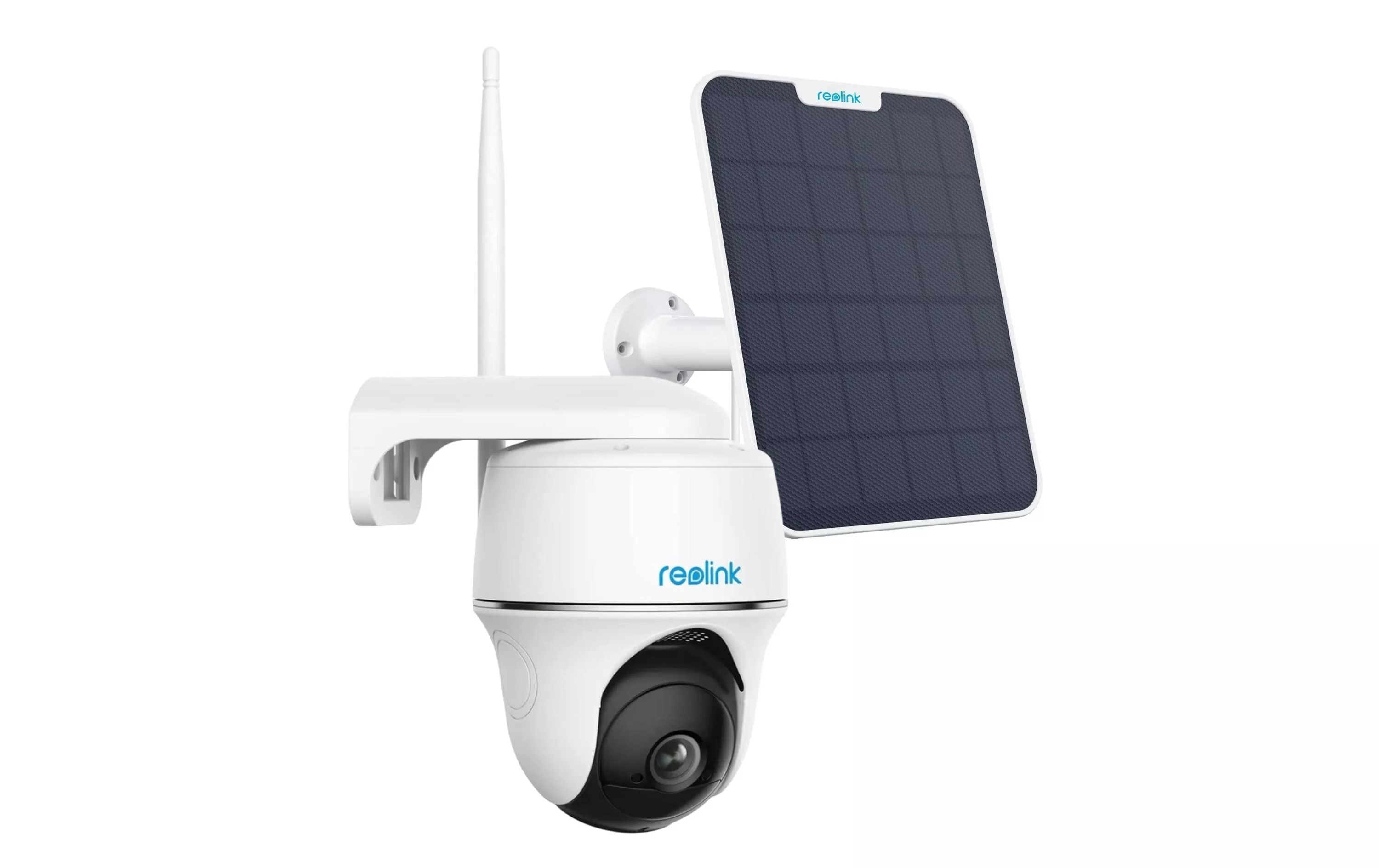 PT 2, Weiss 4MP Netzwerkkamera inkl. Solarpanel - 2K Argus Überwachungskamera