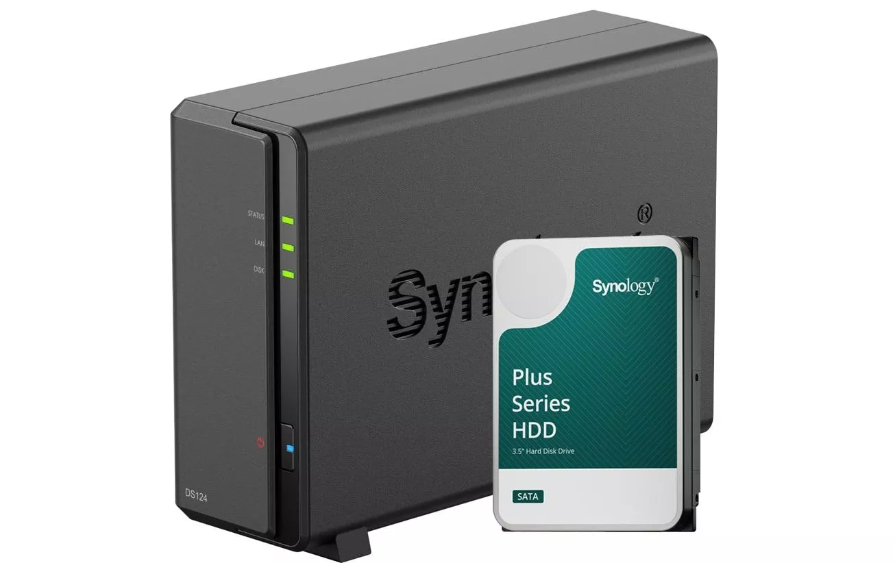 NAS DiskStation DS124 1-bay Synology Plus HDD 4 TB - NAS