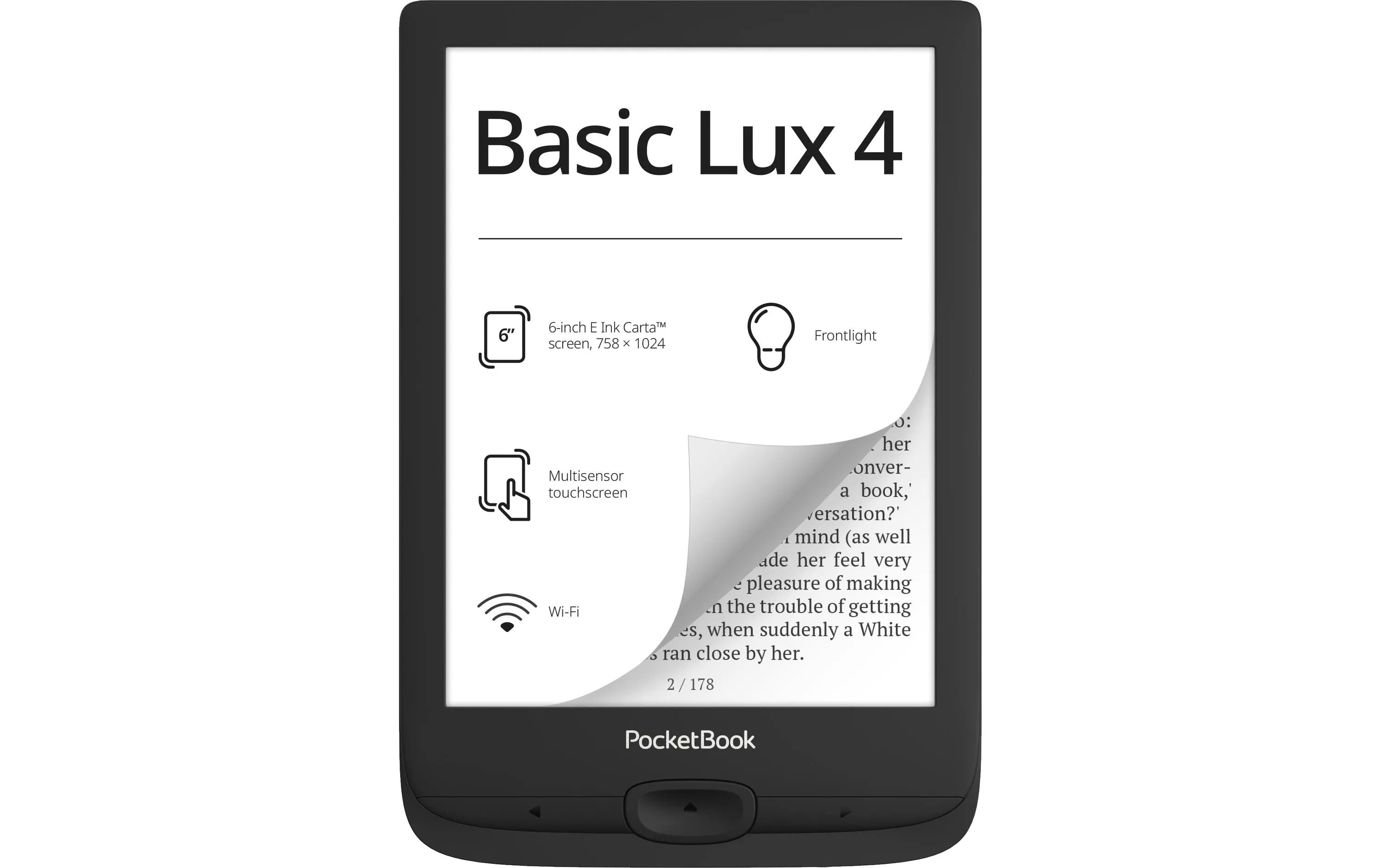 Lettore di libri elettronici PocketBook Basic Lux 4 Nero