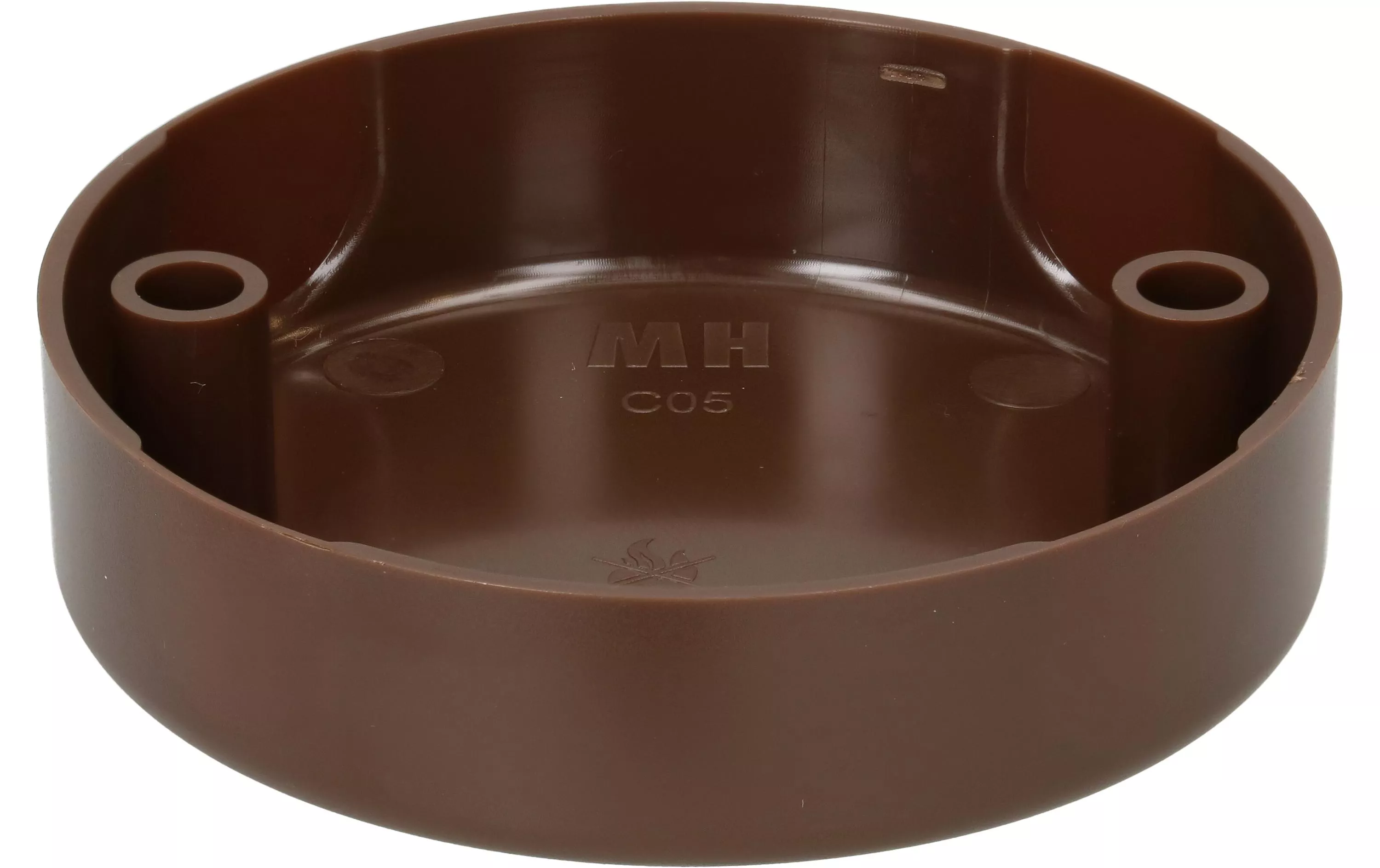 Rosace de plafond rond, 2 trous de fixation, Marron