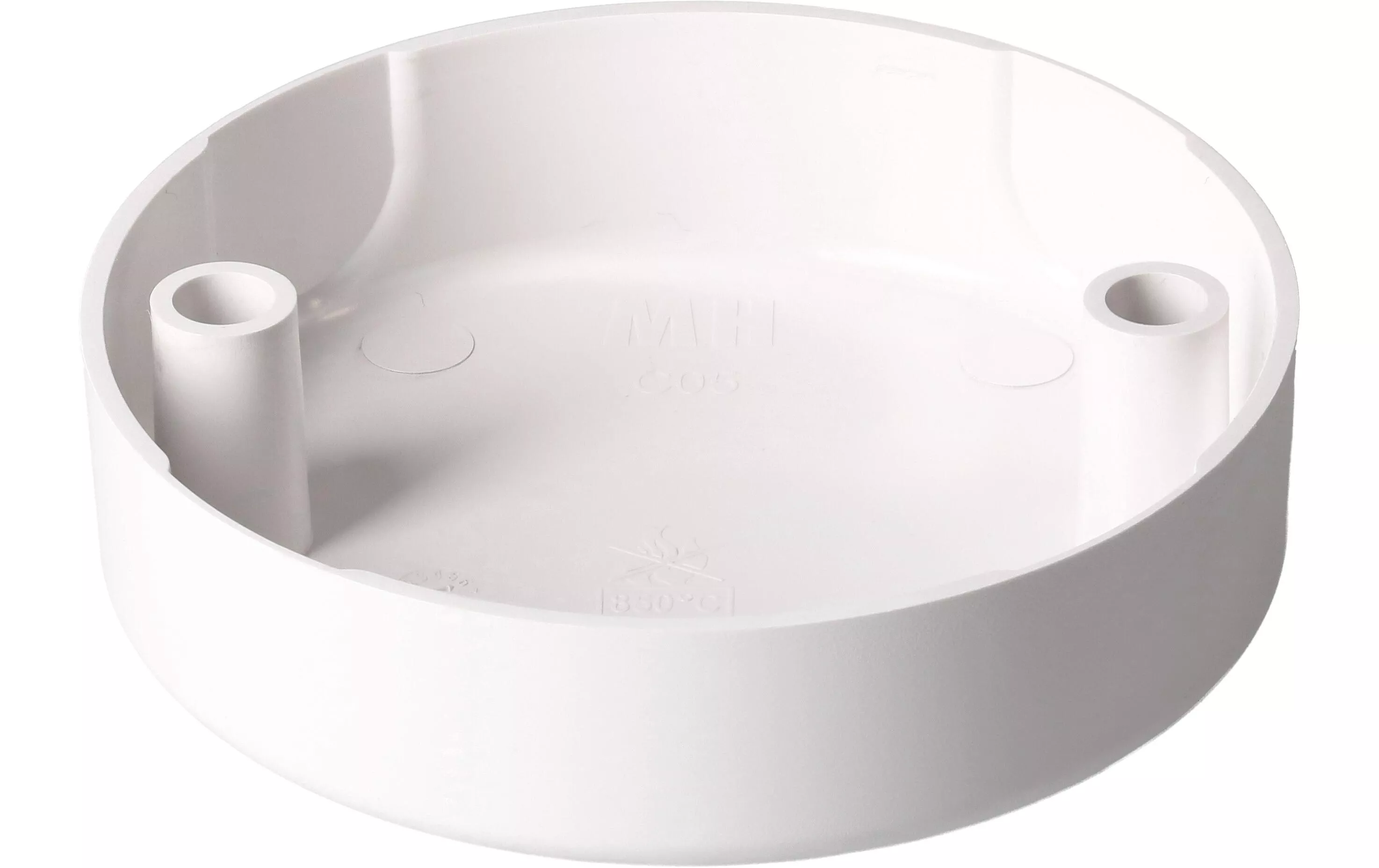 Rosace de plafond rond, 2 trous de fixation, Blanc