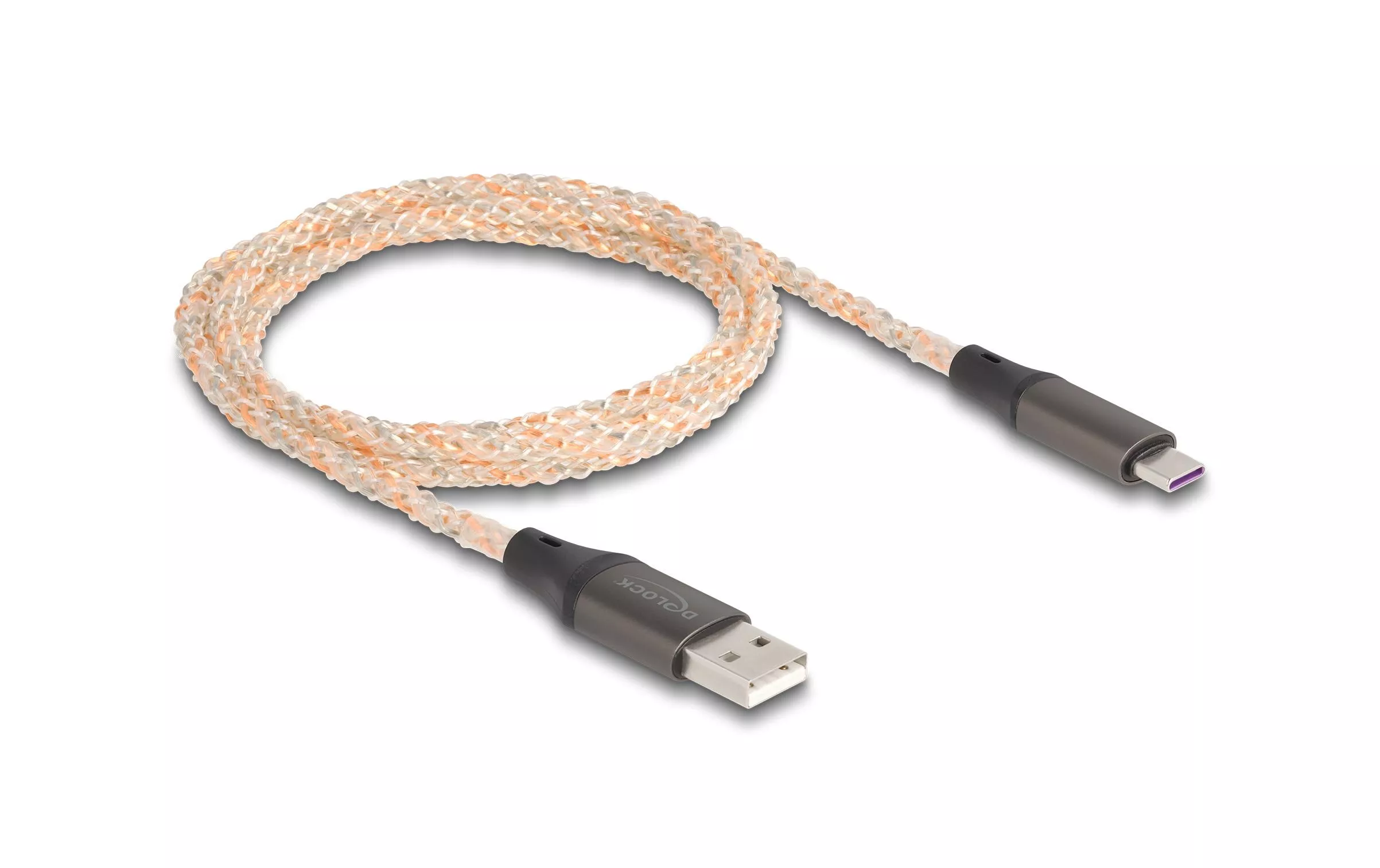 Câble USB 2.0 avec illumination RGB USB A - USB C 1 m