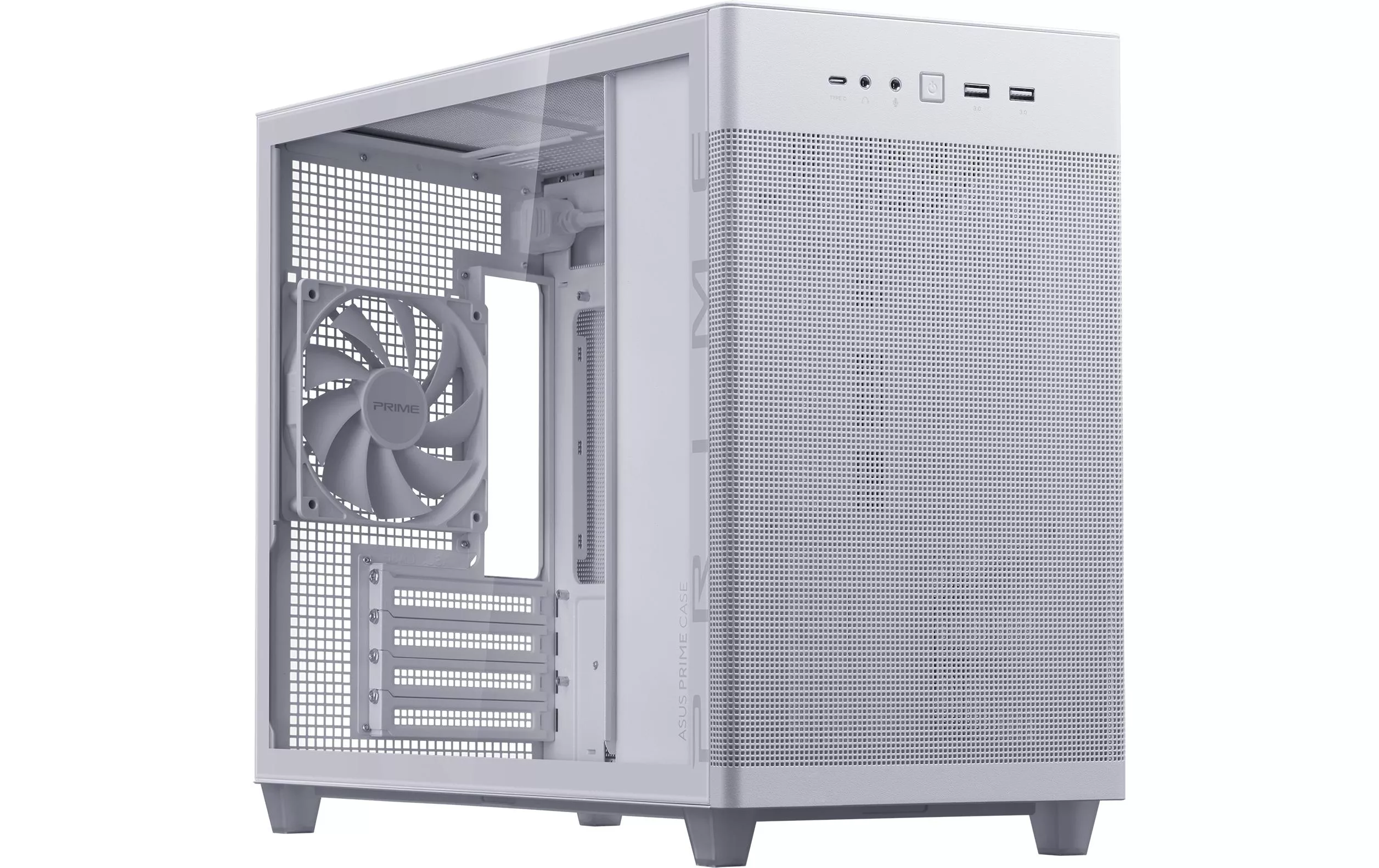 Boîtier d\u2019ordinateur AP201 MicroATX TG Blanc