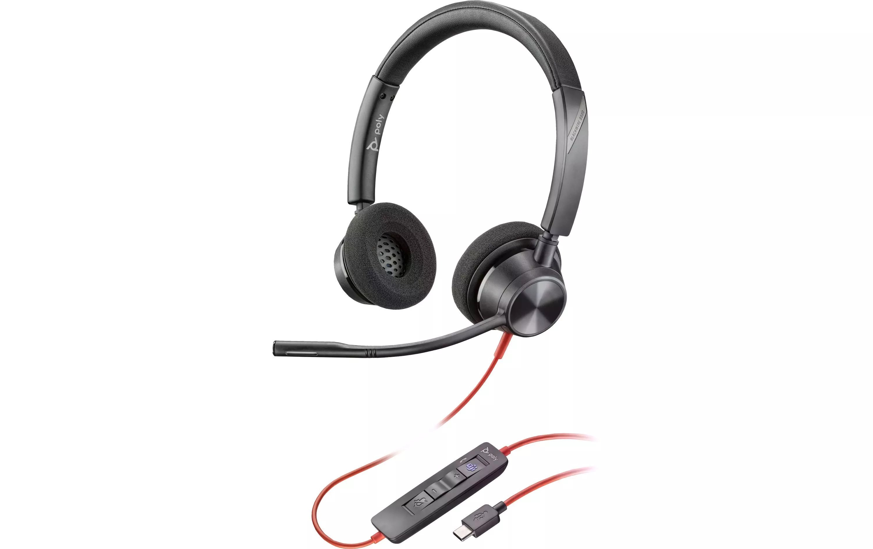 Headset Blackwire 3320 MS USB-A/C, Schwarz