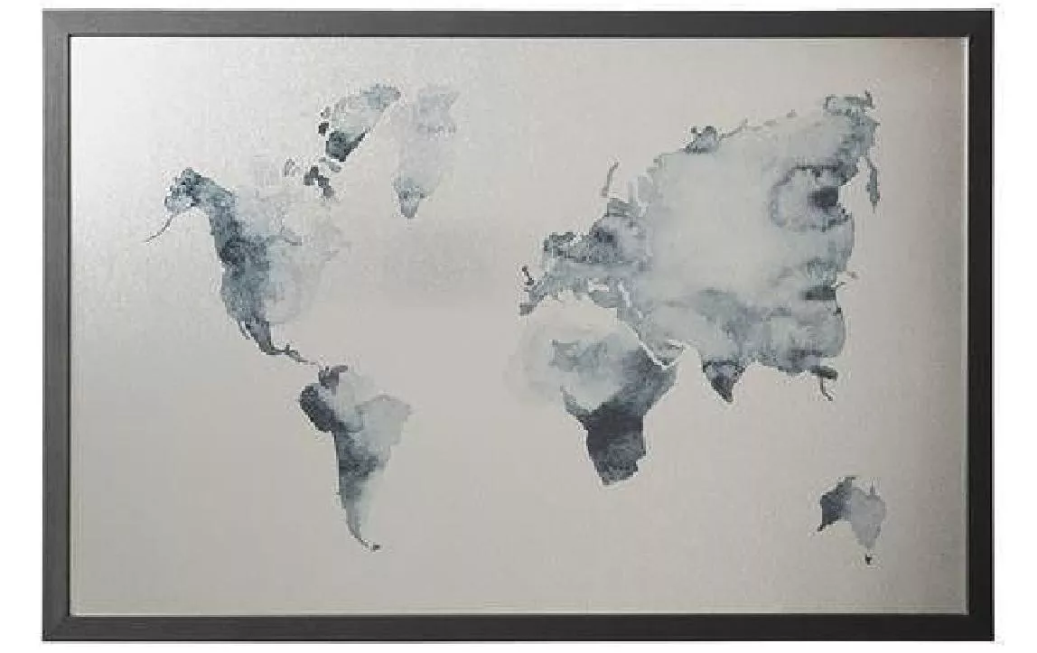 Tableau blanc magnétique Carte du monde 60 x 40 cm