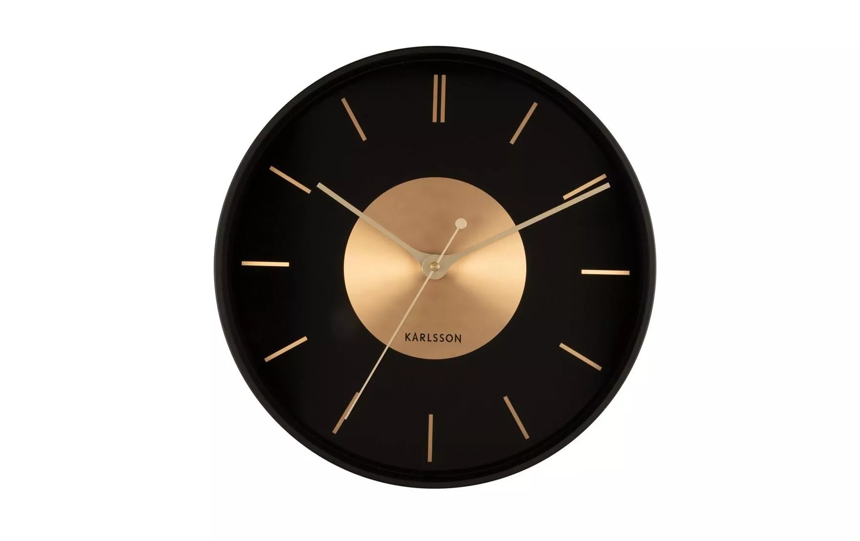 Horloge murale Gold Disc Doré/Noir