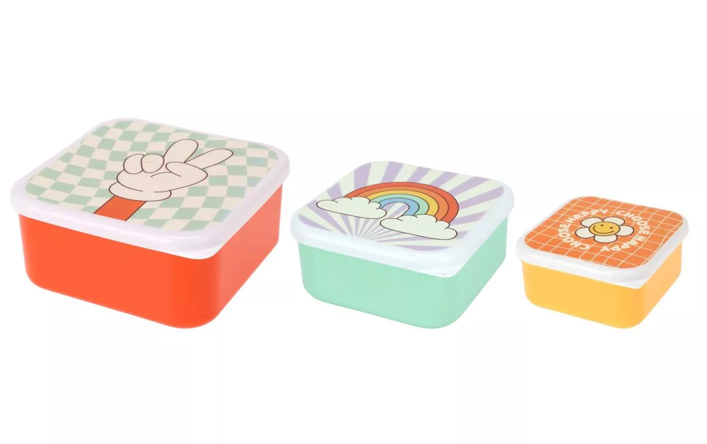 Set di scatole da pranzo FURBER, 3 pezzi, multicolore