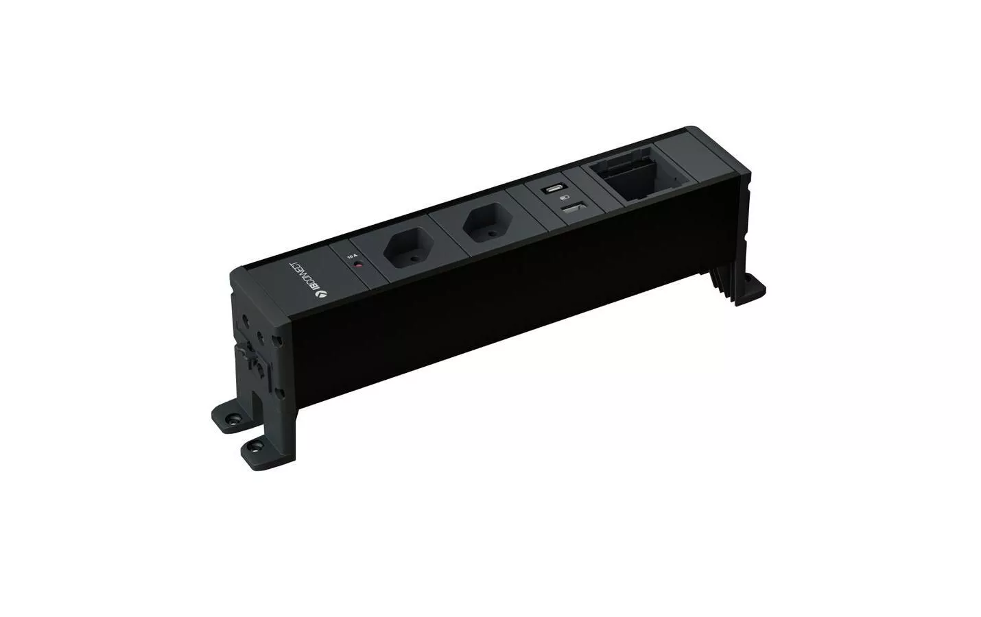 Ciabatta di alimentazione CUBO 2x T13, USB-A/C, module vide Noir