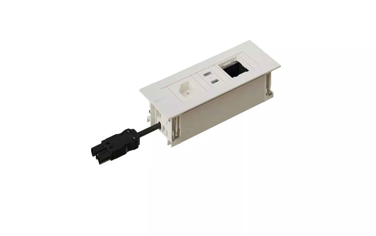 Ciabatta di alimentazione INTRO2.0 T13, USB-A/C, module vide Blanc