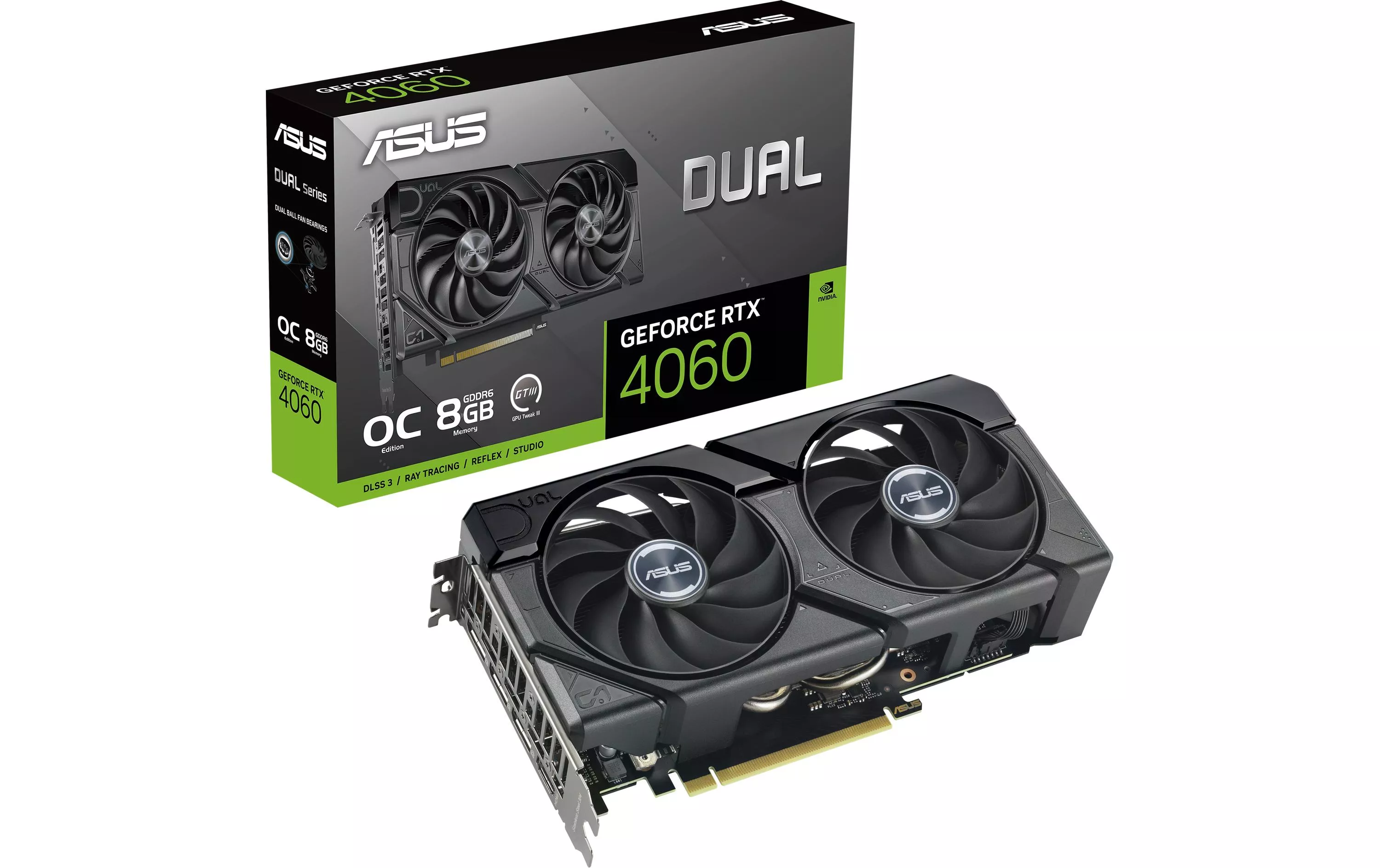 Carte graphique Dual GeForce RTX 4060 EVO OC Edition 8 GB