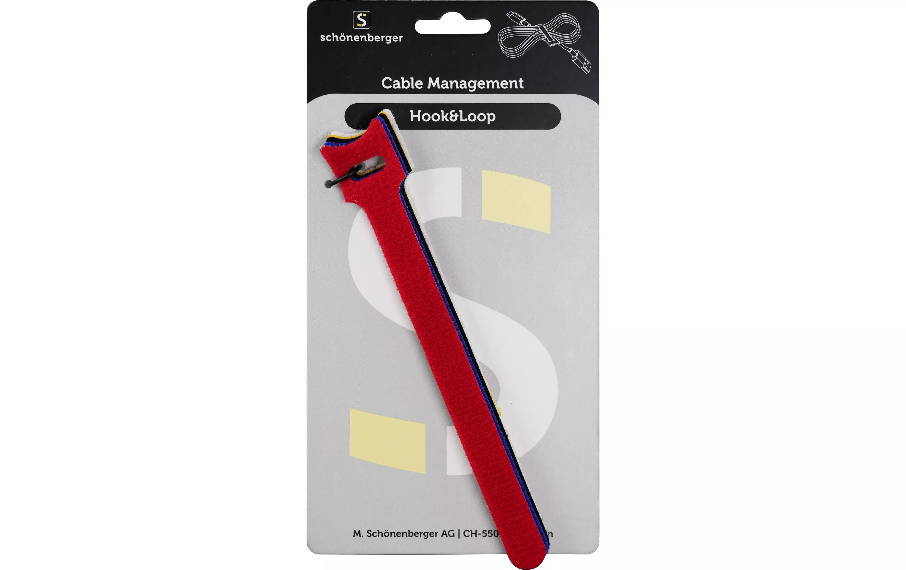 Supports de câbles Hook & Loop, 150 mm, Multicolore