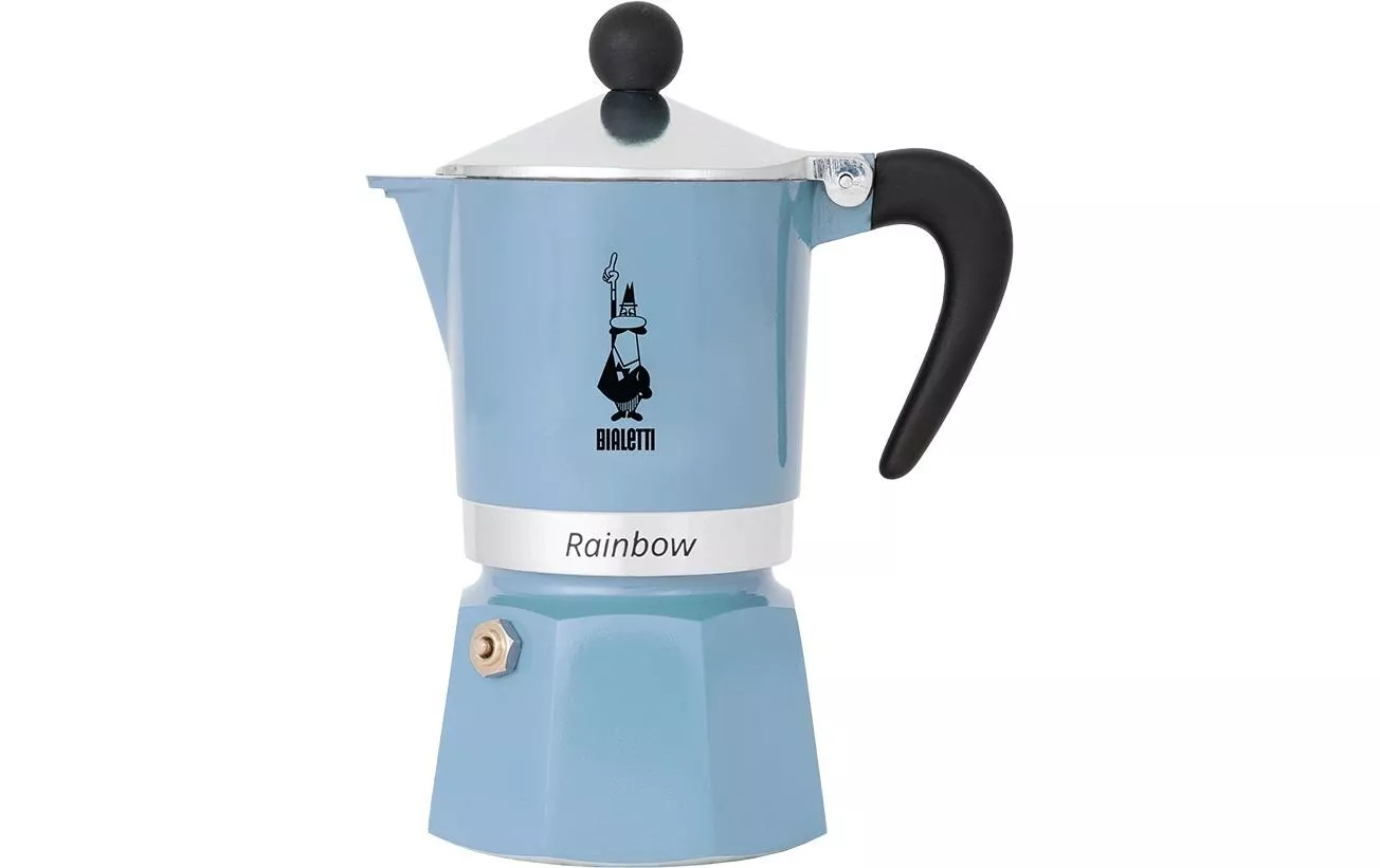 Espressokocher Rainbow für 3 Tassen, Blau