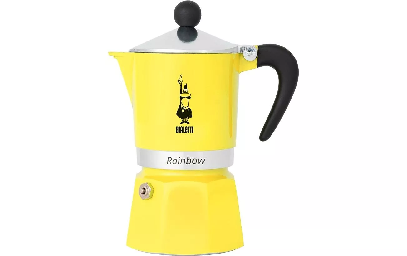 Espressokocher Rainbow für 3 Tassen, Gelb