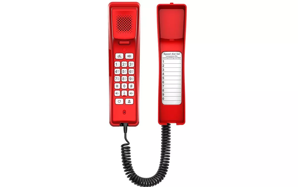 Téléphone mural/de bureau H2U Rouge