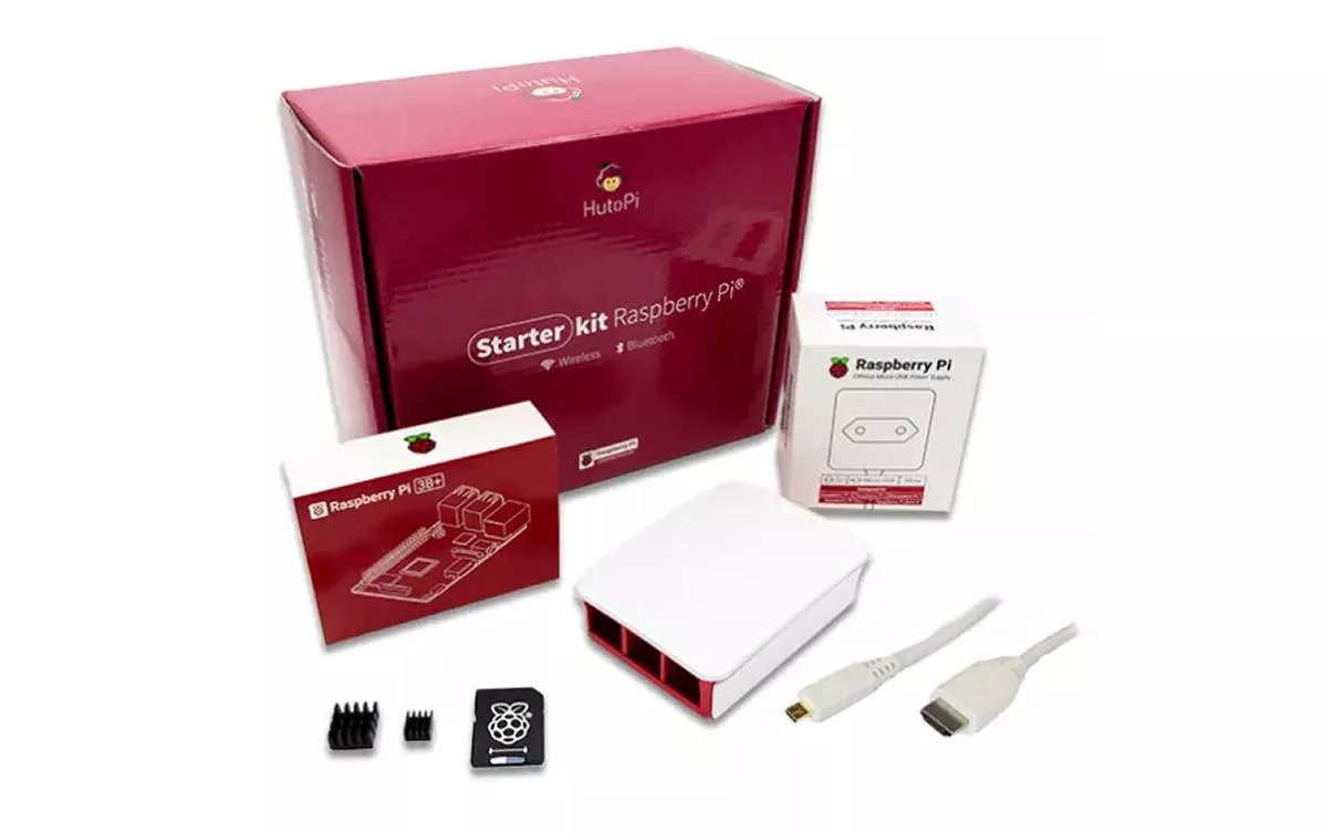 Kits de démarrage Raspberry Pi 3B+ 1 GO, 16 GO SD