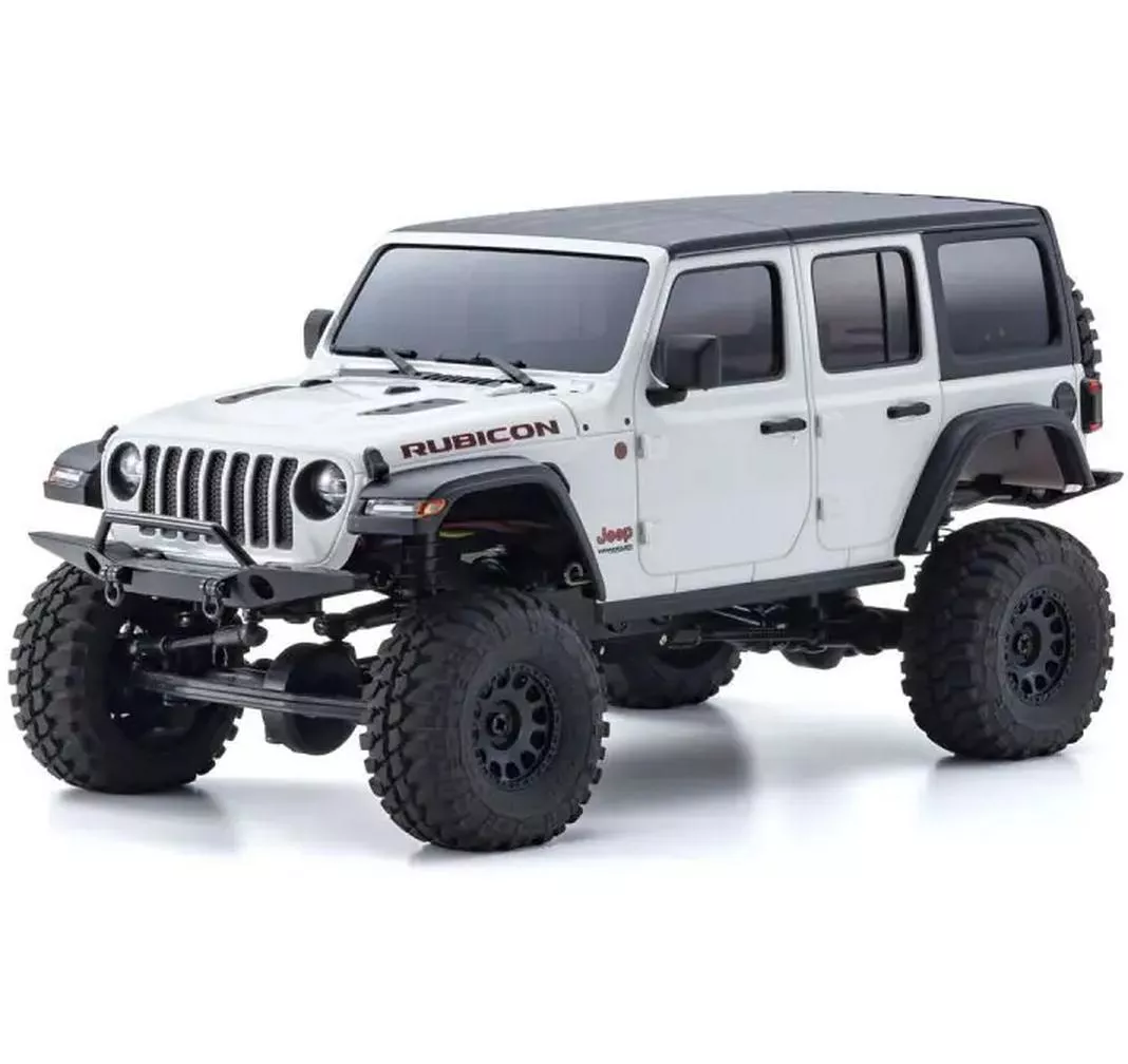 Kyosho Scale Crawler Mini-Z Jeep Wrangler Rubicon White ARTR, 1:24