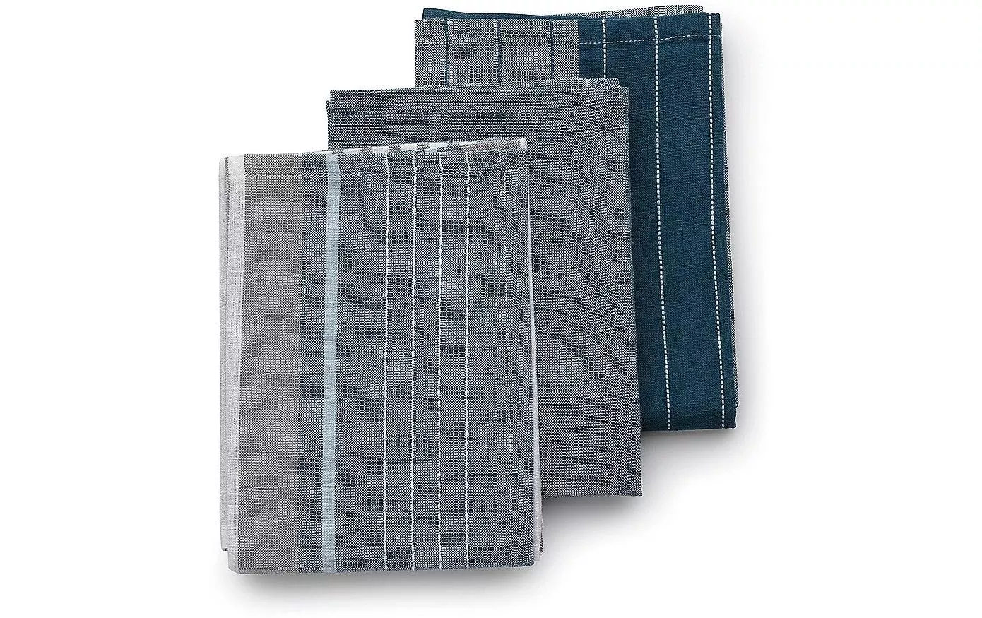 Set di strofinacci Kela Pasado 3 pezzi, grigio/blu jeans