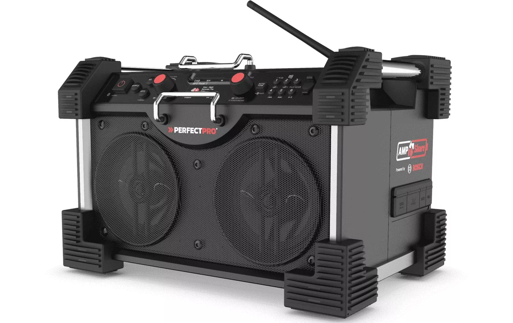 Radio de chantier Rockhart 18 V Noir