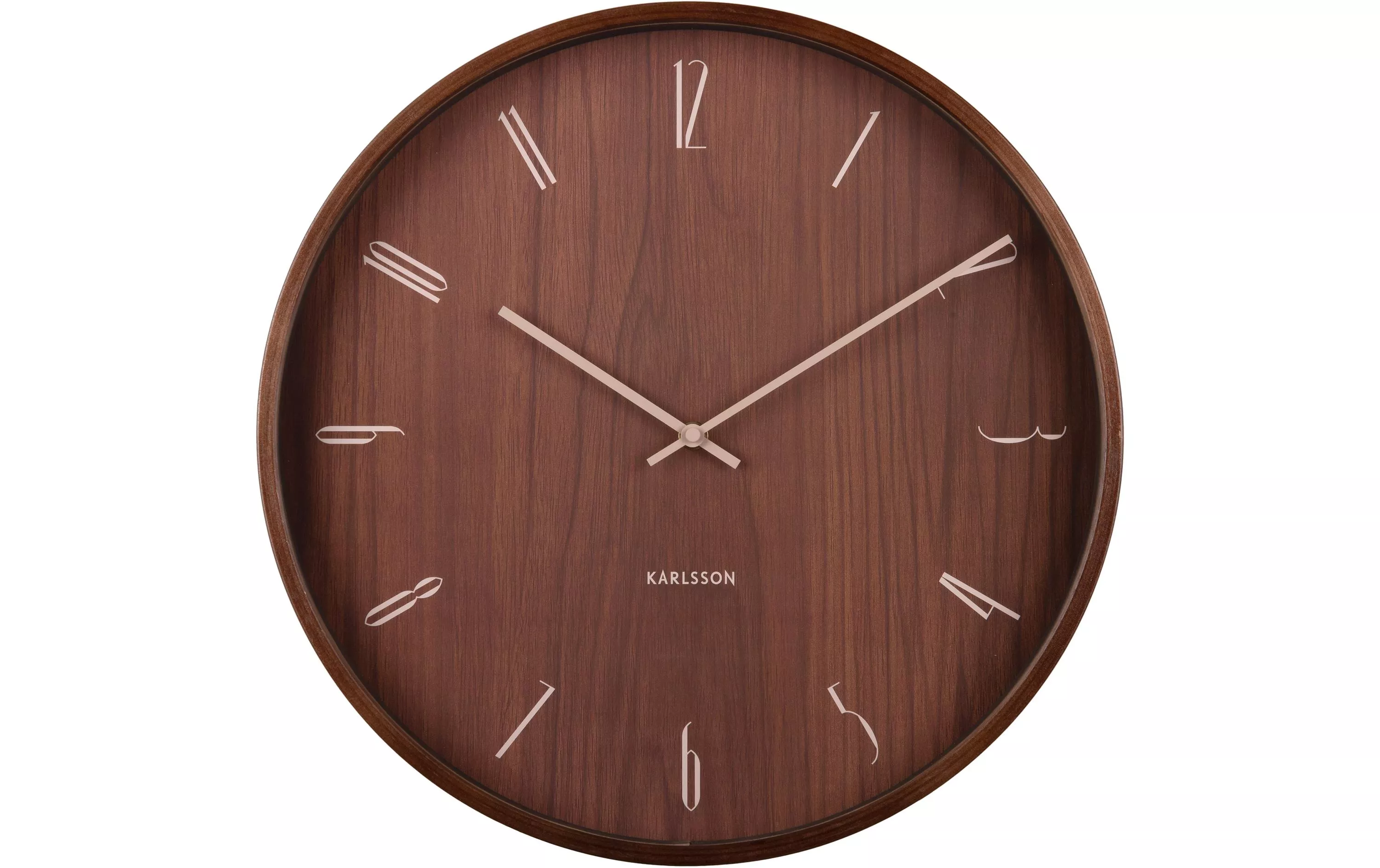 Horloge murale Suave 40 cm, Brun foncé