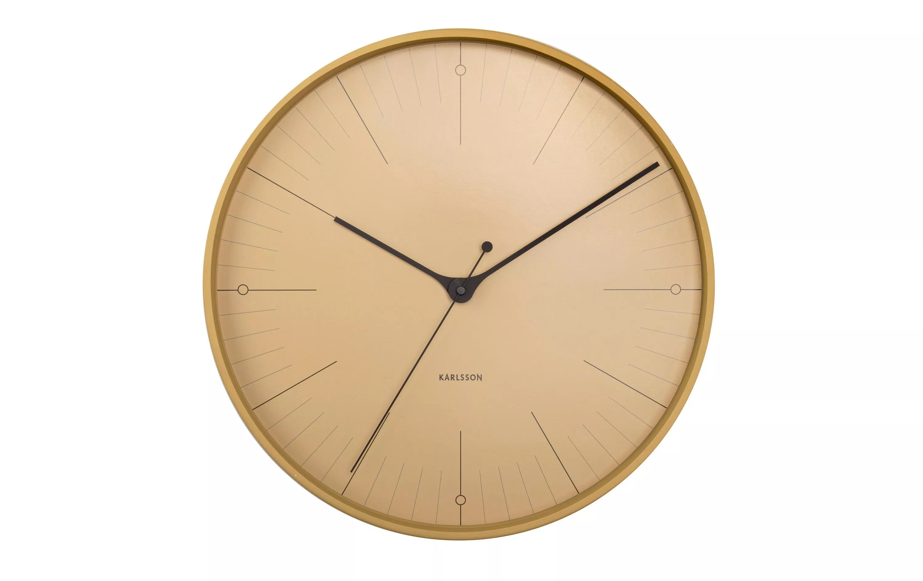 Horloge murale Index 40 cm, Jaune moutarde