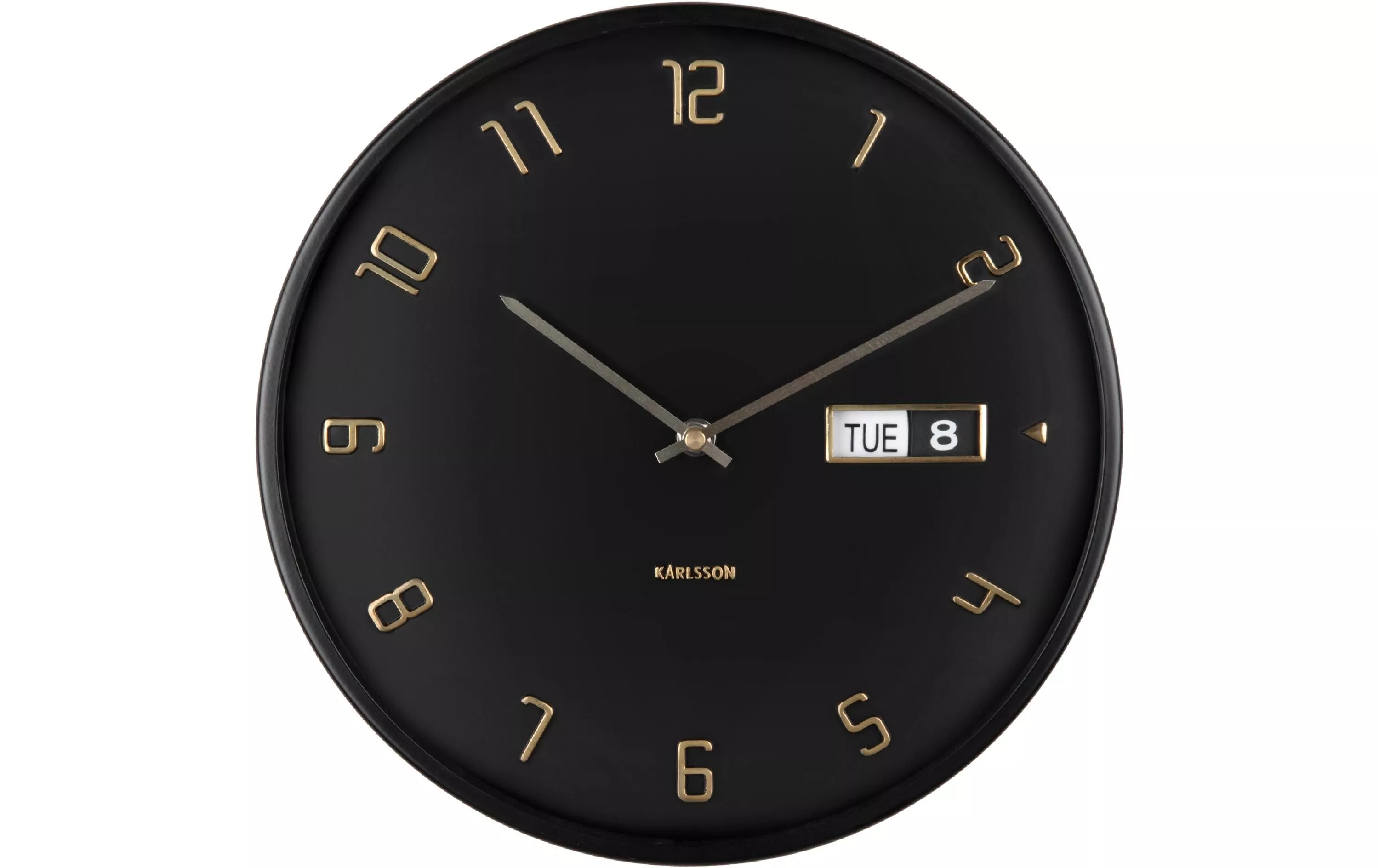 Horloge murale Data Flip 30 cm, Noir