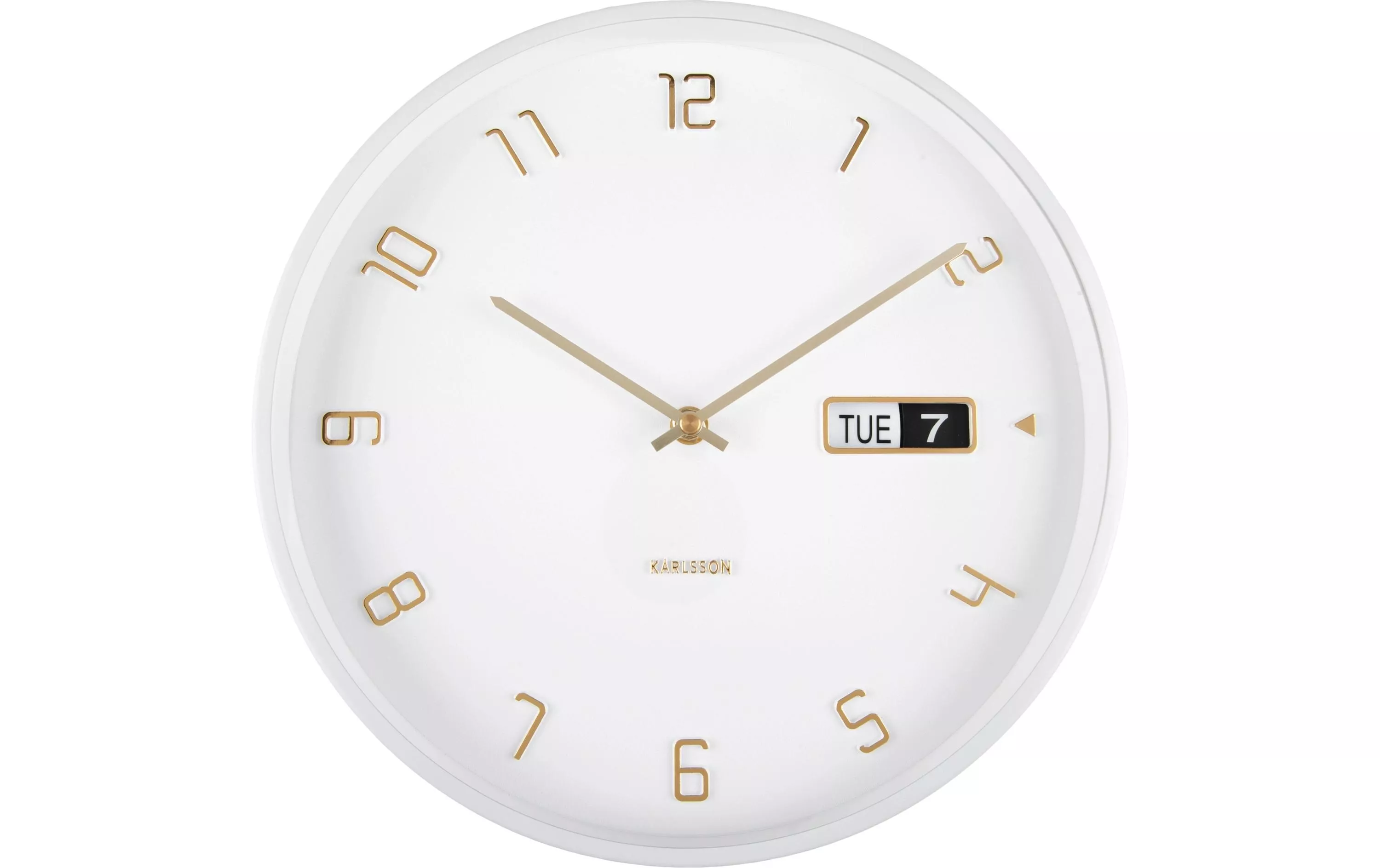 Horloge murale Data Flip 30 cm, Blanc