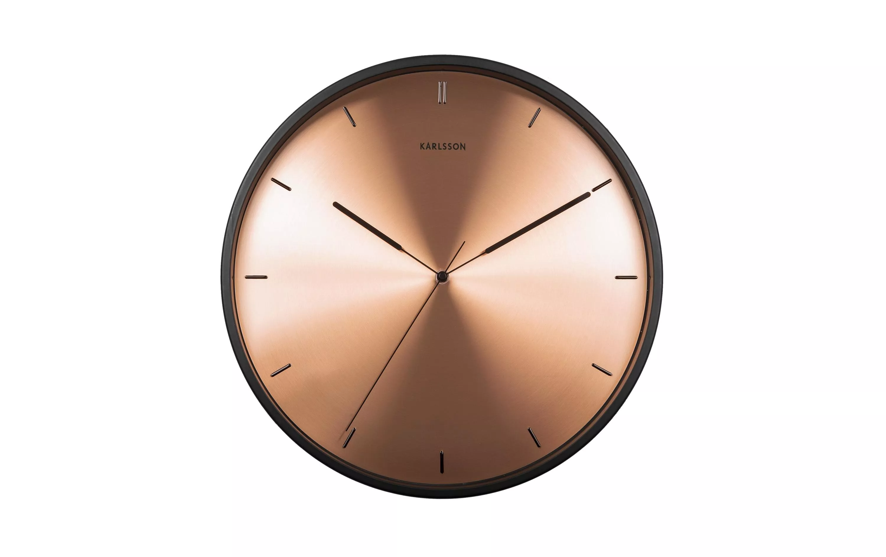 Horloge murale Finesse 40 cm, Cuivre/Noir