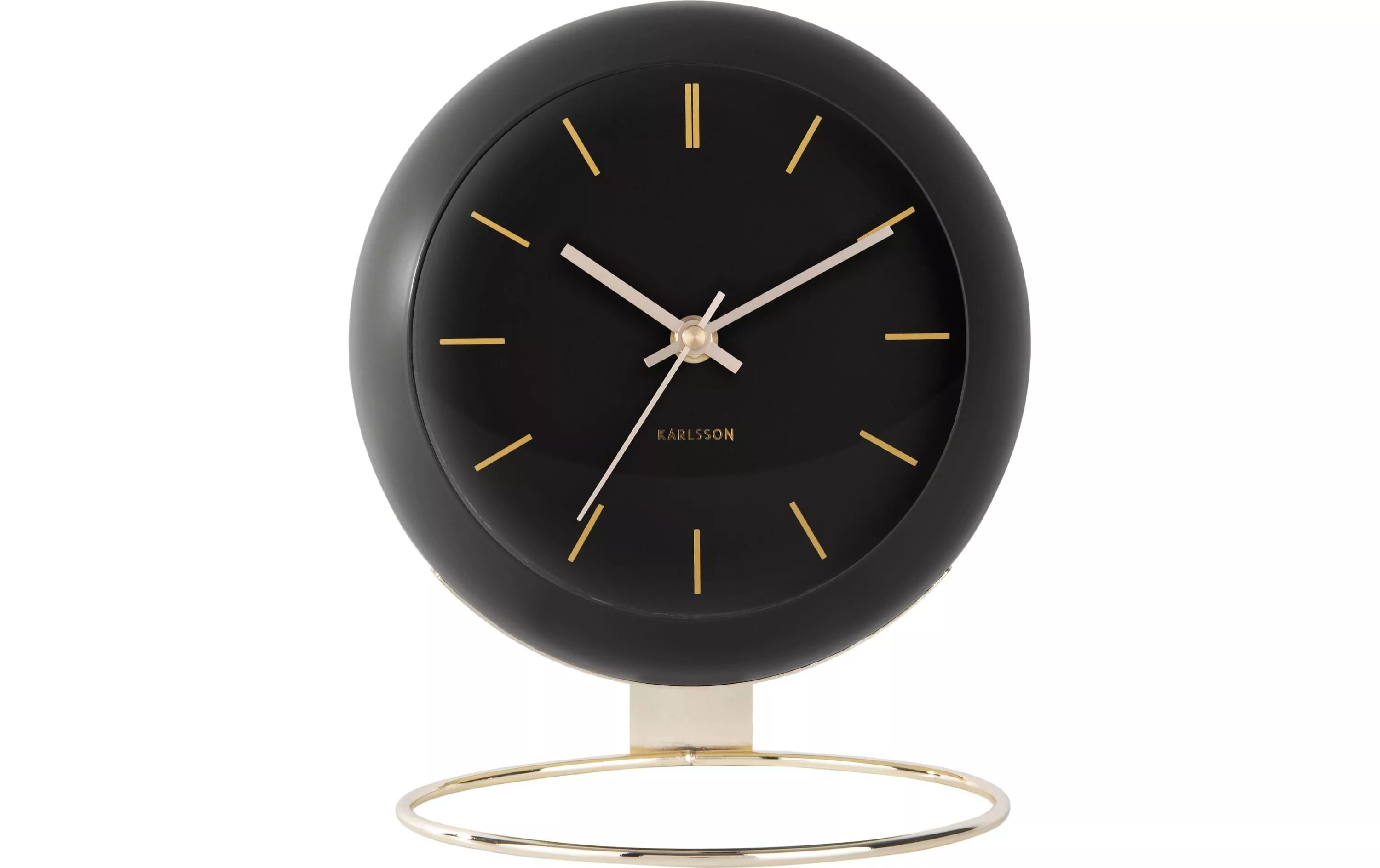 Horloge de bureau Globe 25 cm, Noir