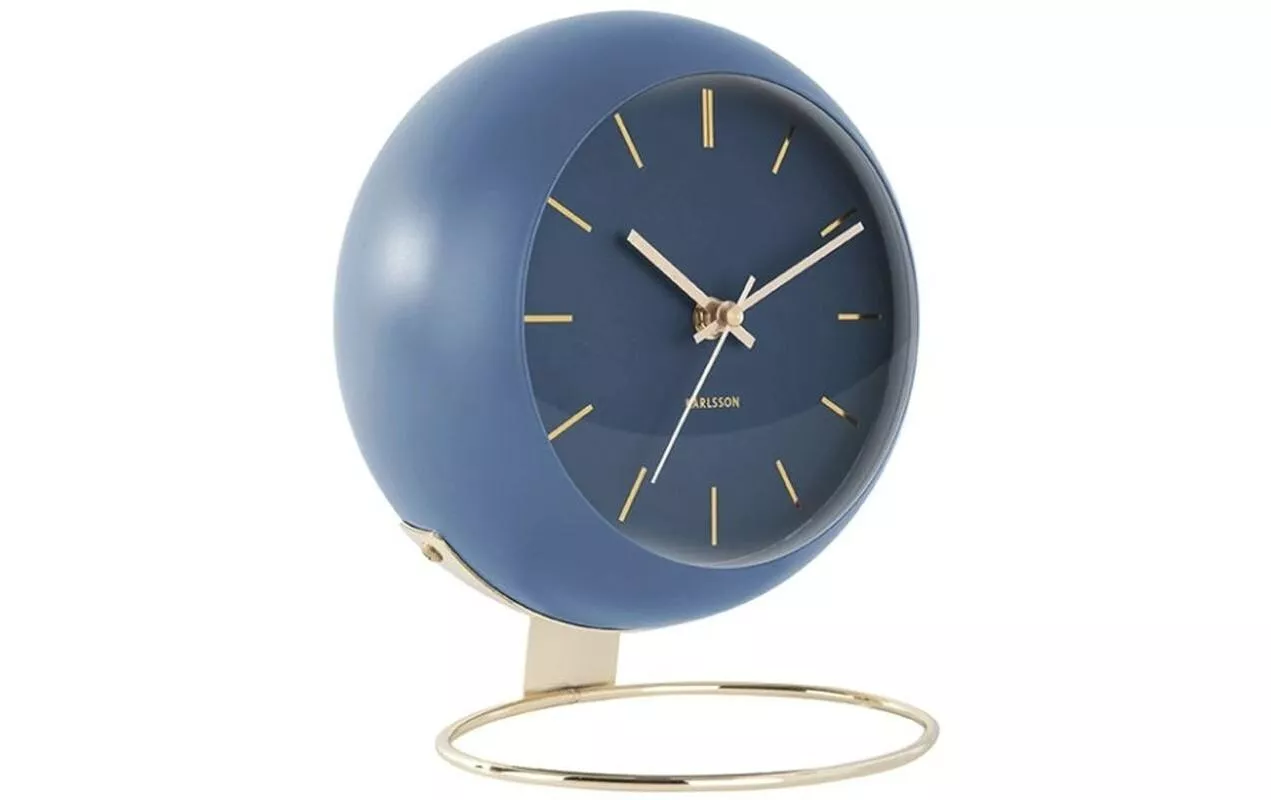 Horloge de bureau Globe 25 cm, Bleu