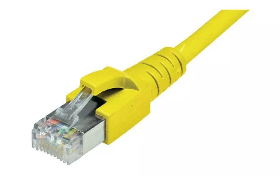 Câble patch RJ-45 - RJ-45, Cat 6A, S/FTP, 0.2 m, Jaune